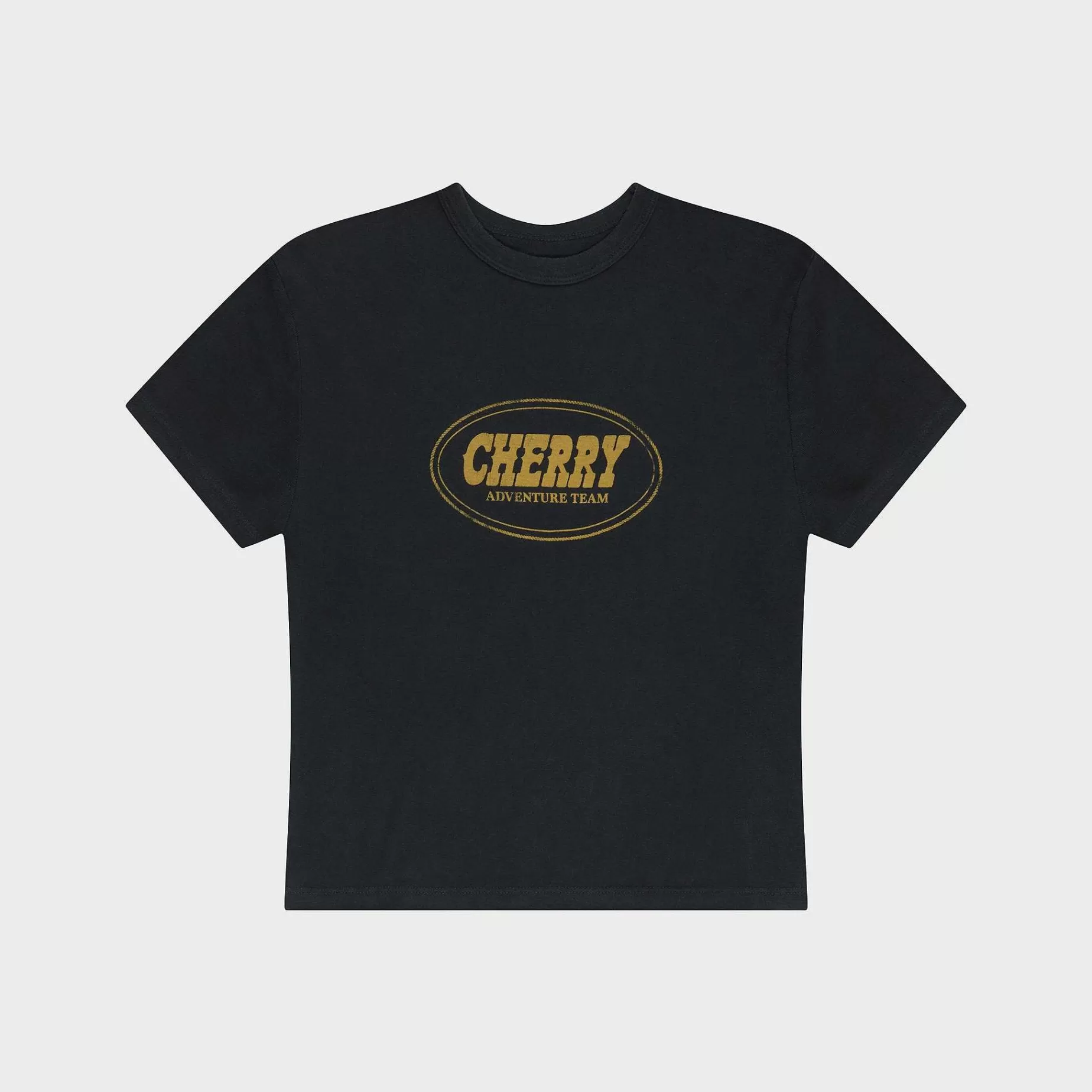 Cherry Women'S-Adventure Team Baby Tee (Black)