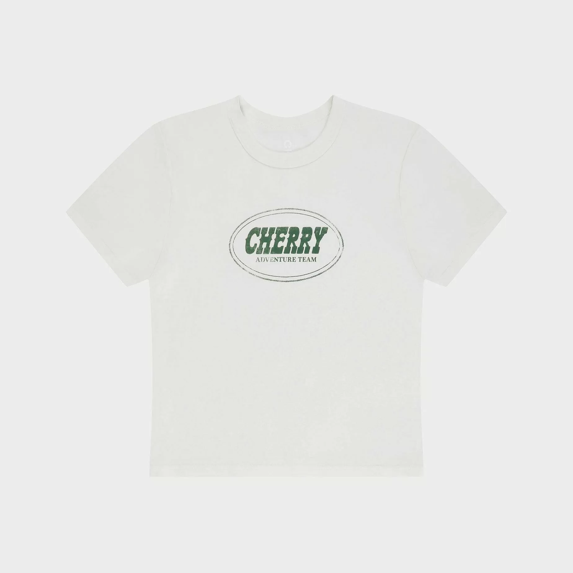 Cherry Women'S-Adventure Team Baby Tee (White)