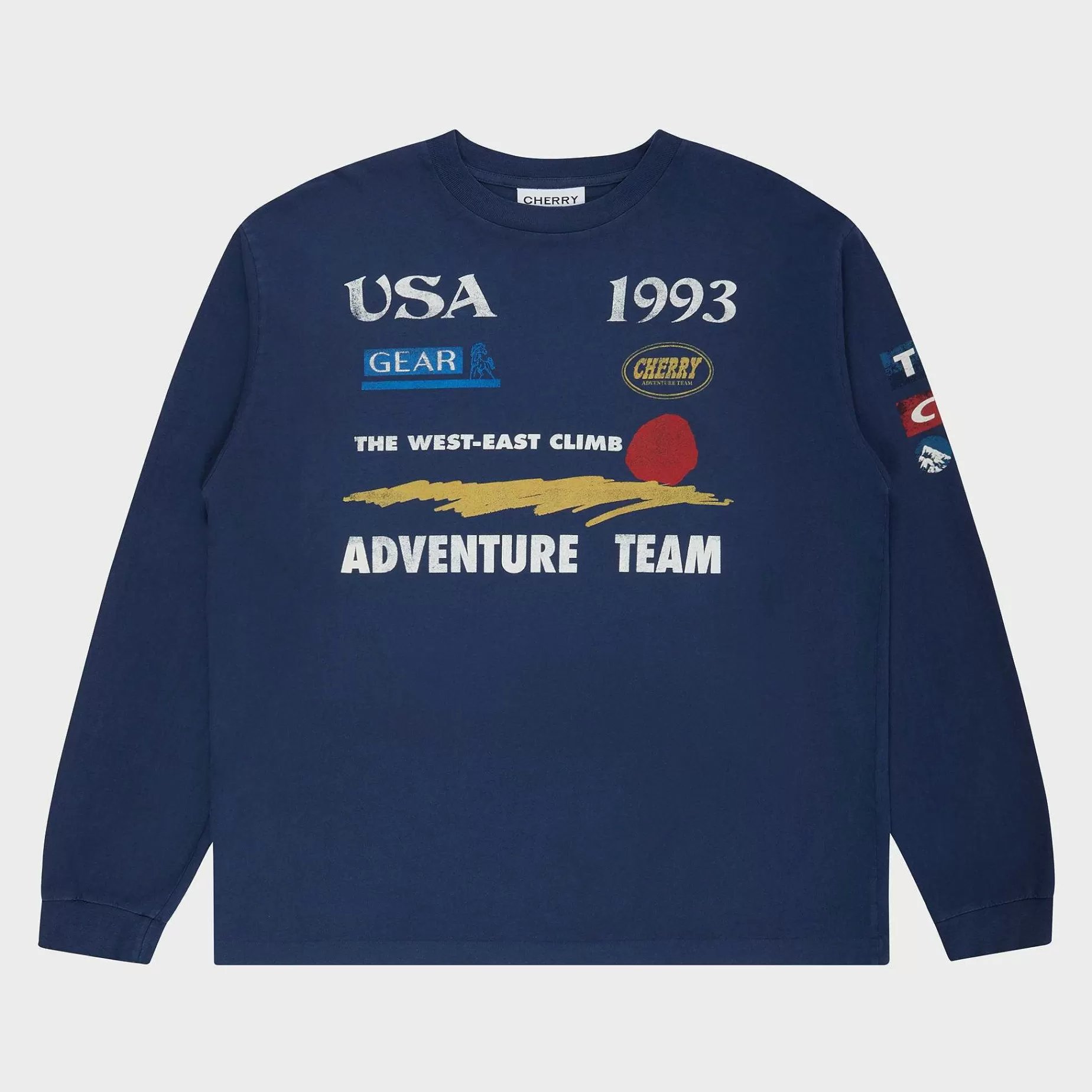 Cherry Tees & Long Sleeves-Adventure Team L/S T-Shirt (Navy)