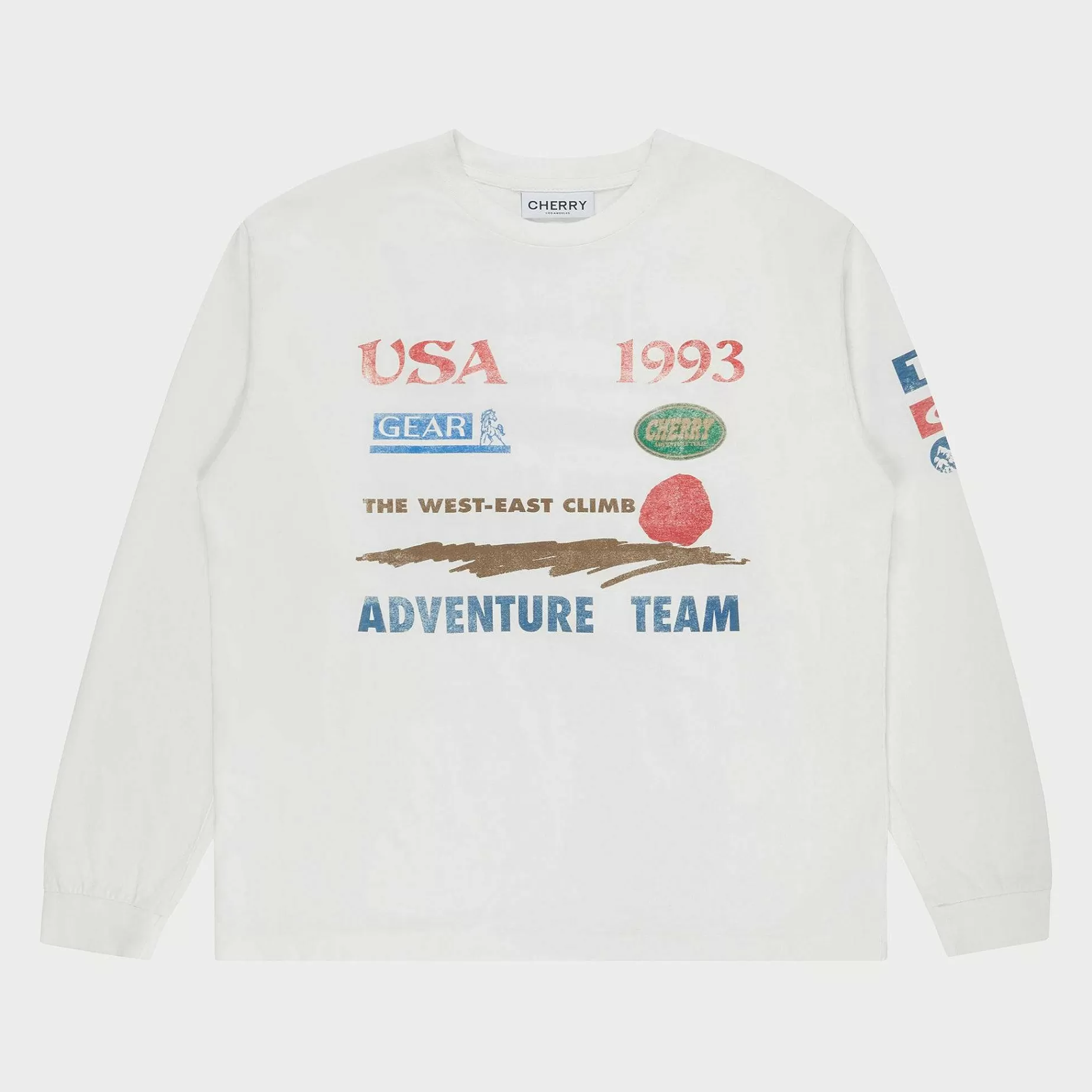 Cherry Tees & Long Sleeves-Adventure Team L/S T-Shirt (White)