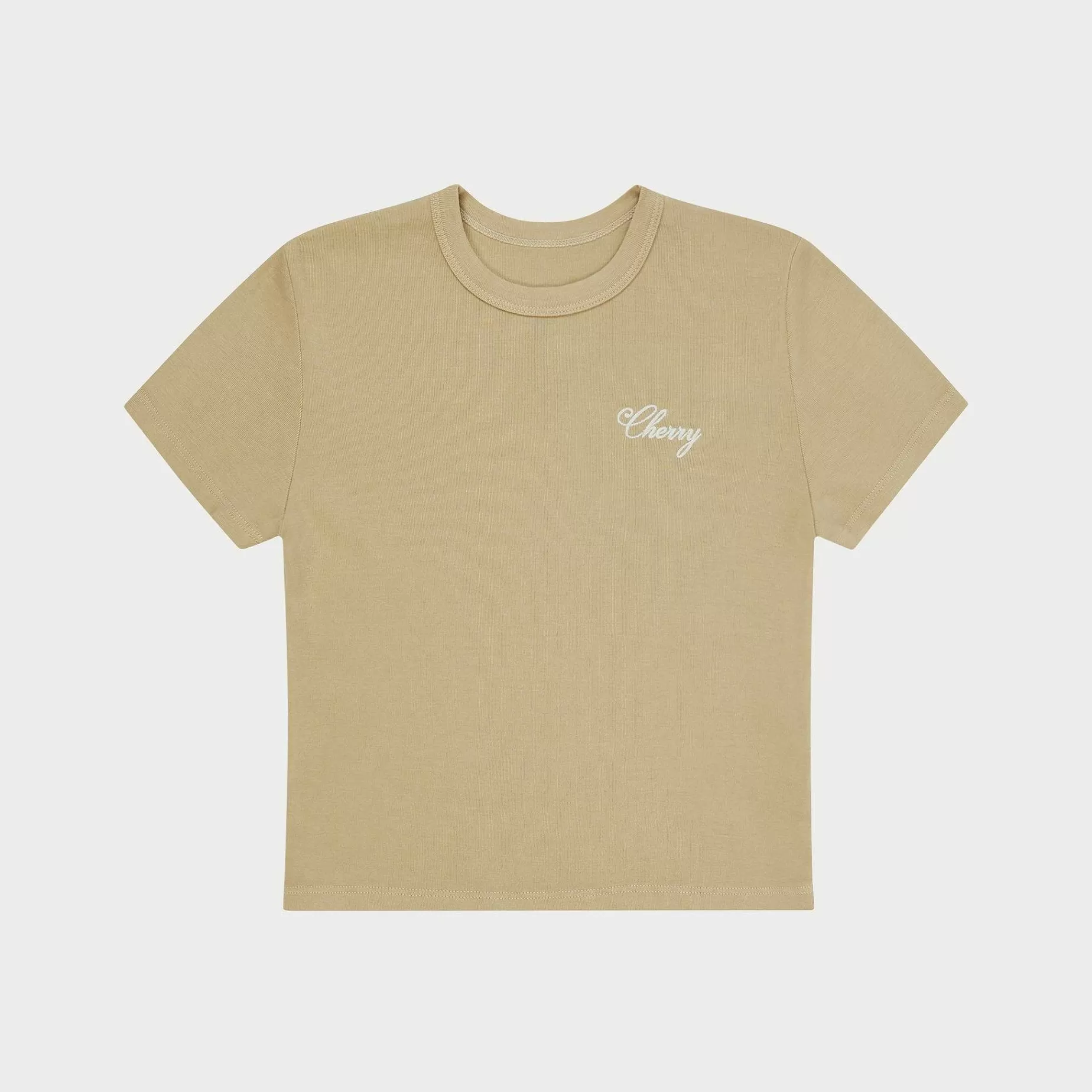 Cherry Women'S-American Classic Baby Tee (Tan)