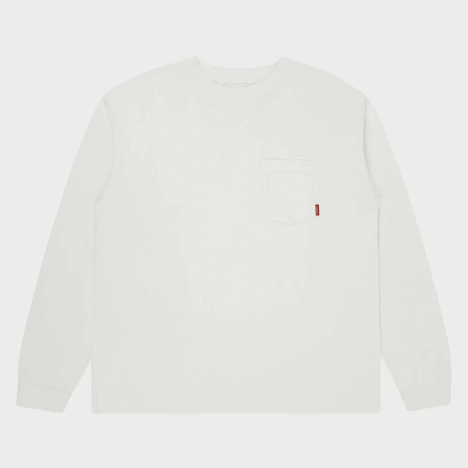 Cherry Tees & Long Sleeves-American Classic Pocket L/S T-Shirt (White)