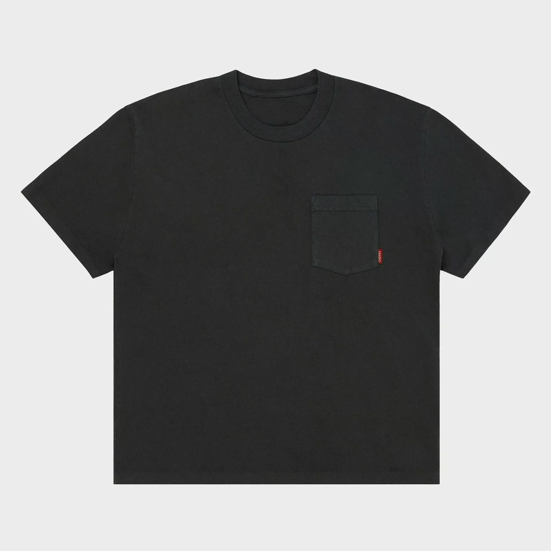 Cherry Tees & Long Sleeves-American Classic Pocket Tee (Vintage Black)