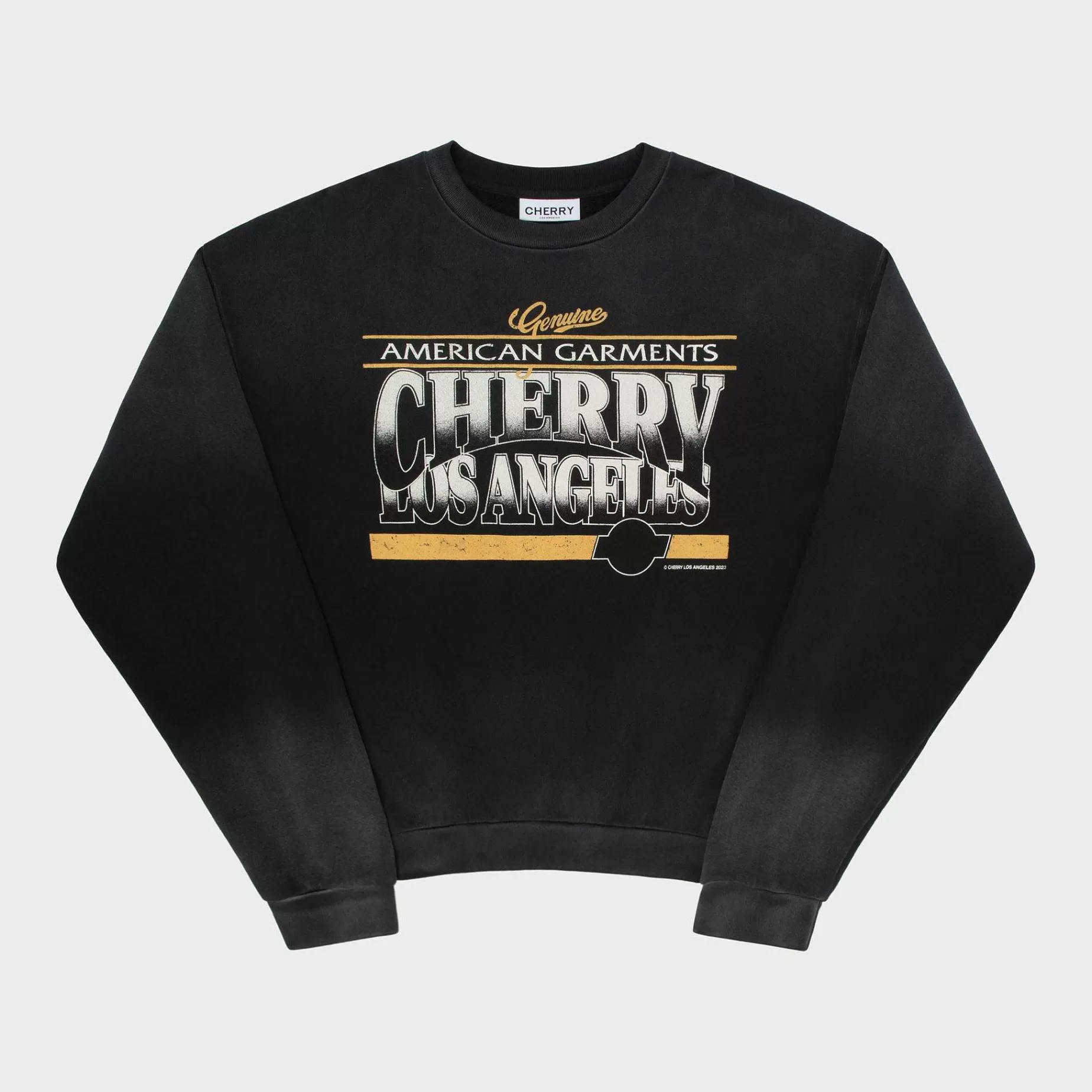 Cherry Sweatshirts-American Garments Crewneck (Vintage Black)