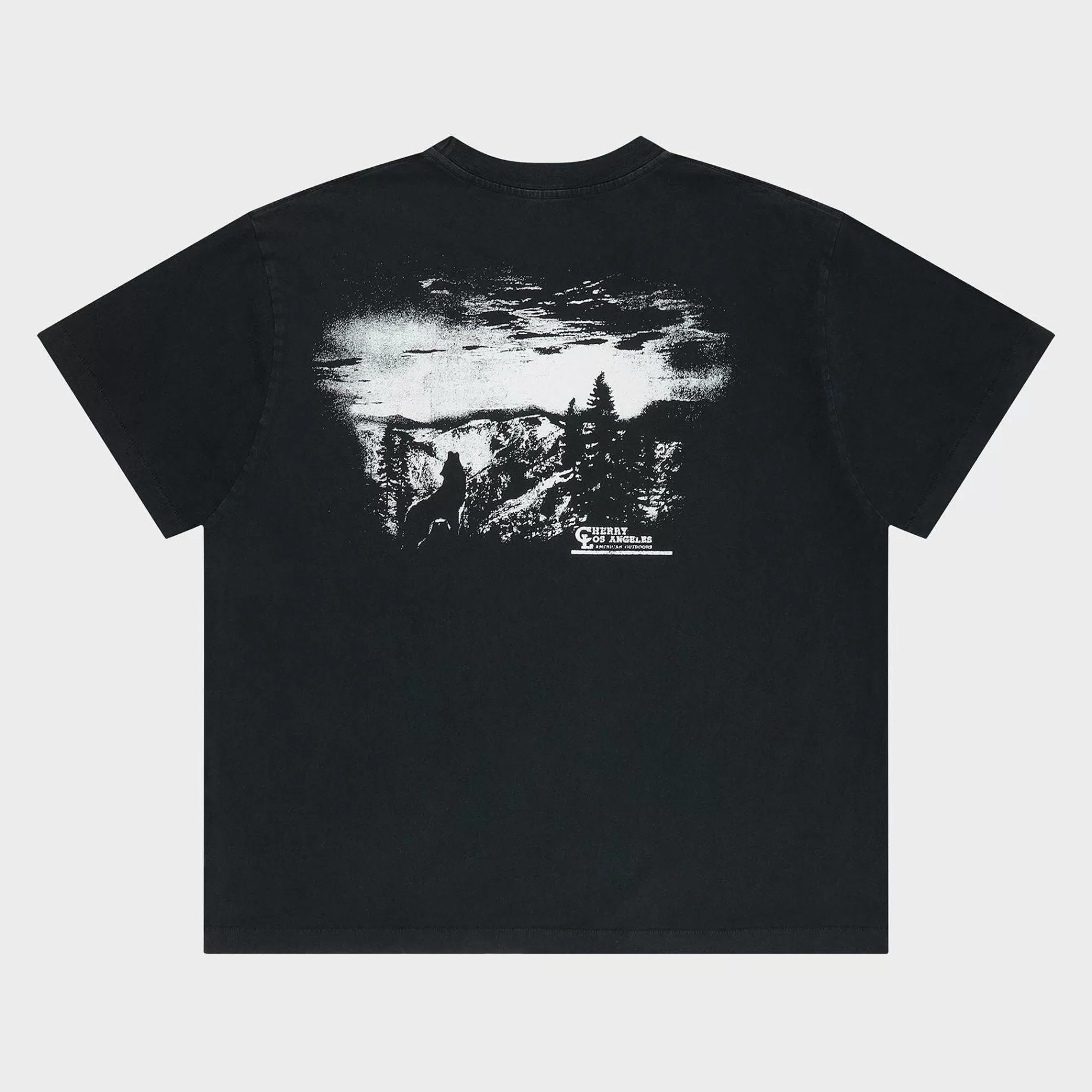 Cherry Tees & Long Sleeves-American Outdoorsman Boxy Tee (Black)
