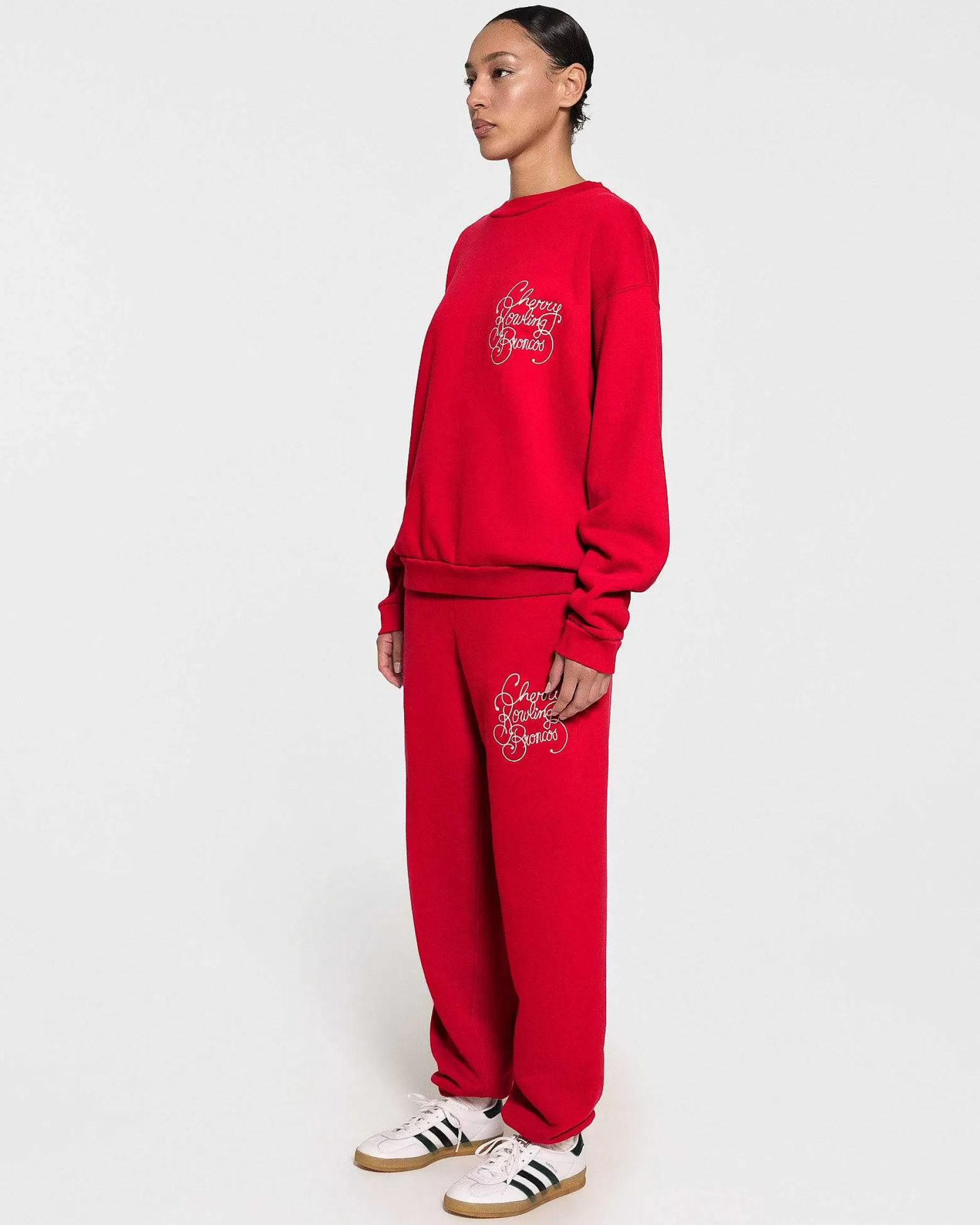 Cherry Sweatshirts-Bowling Broncos Crewneck (Cardinal)