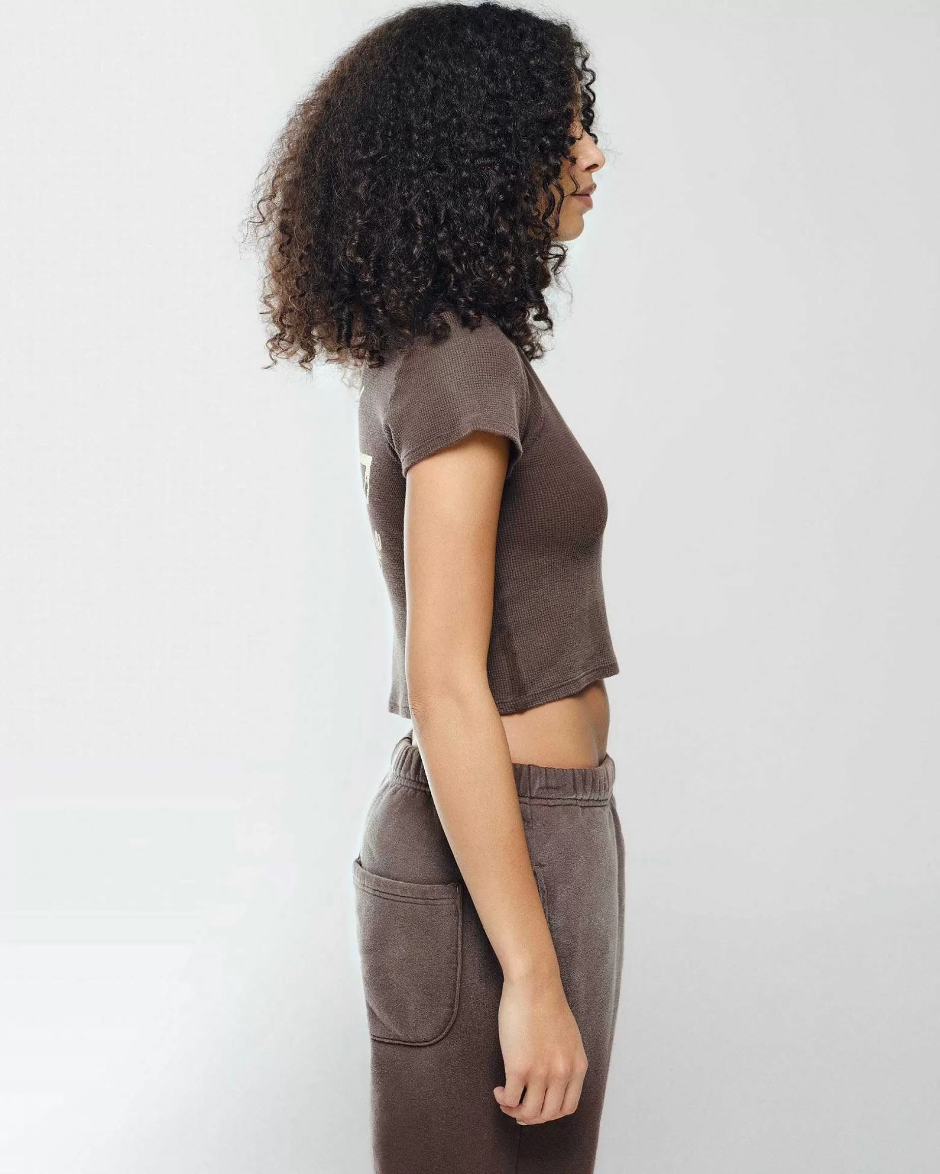 Cherry Women'S-Built To Love Thermal Baby Tee (Espresso)
