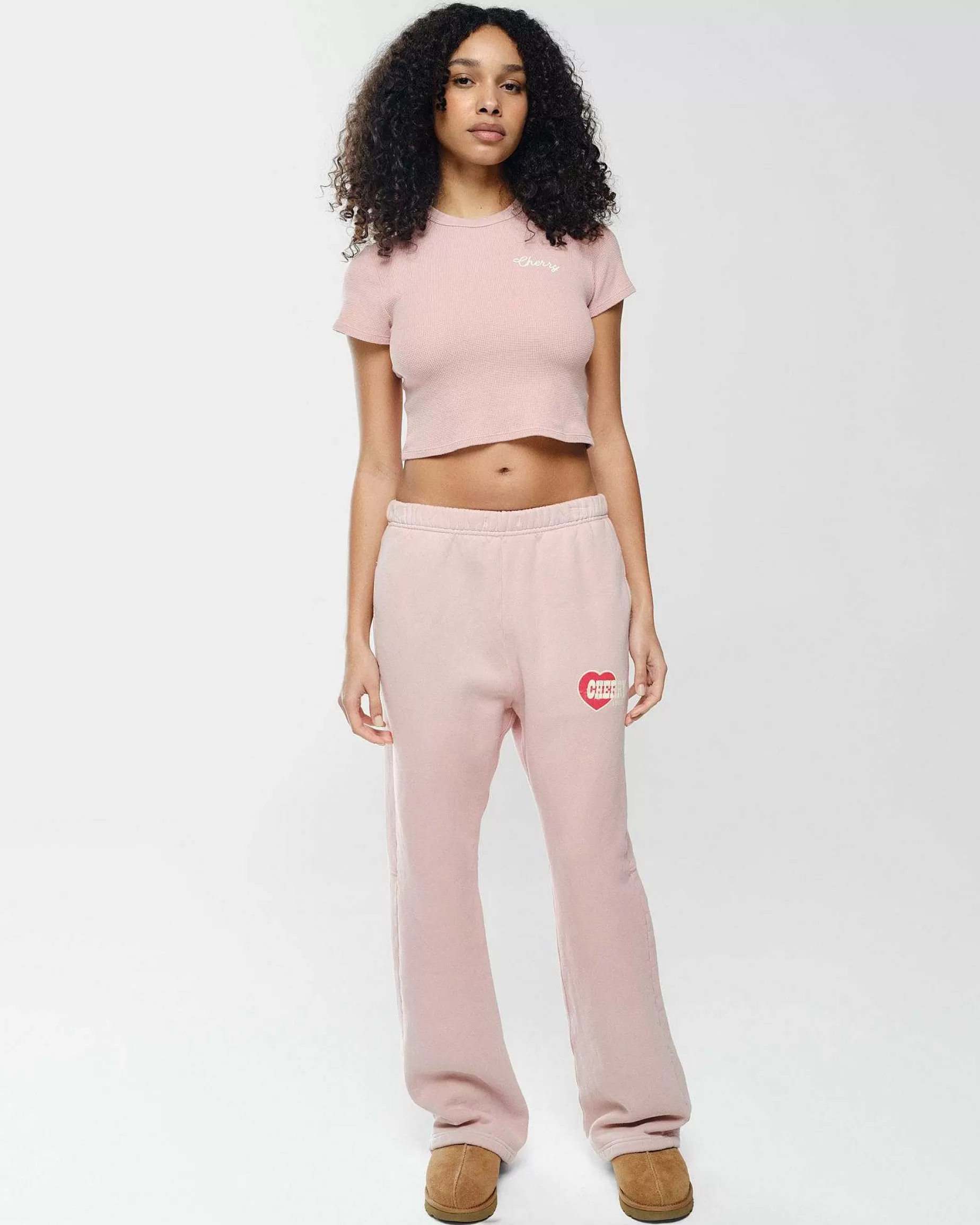 Cherry Women'S-Built To Love Thermal Baby Tee (Rose)
