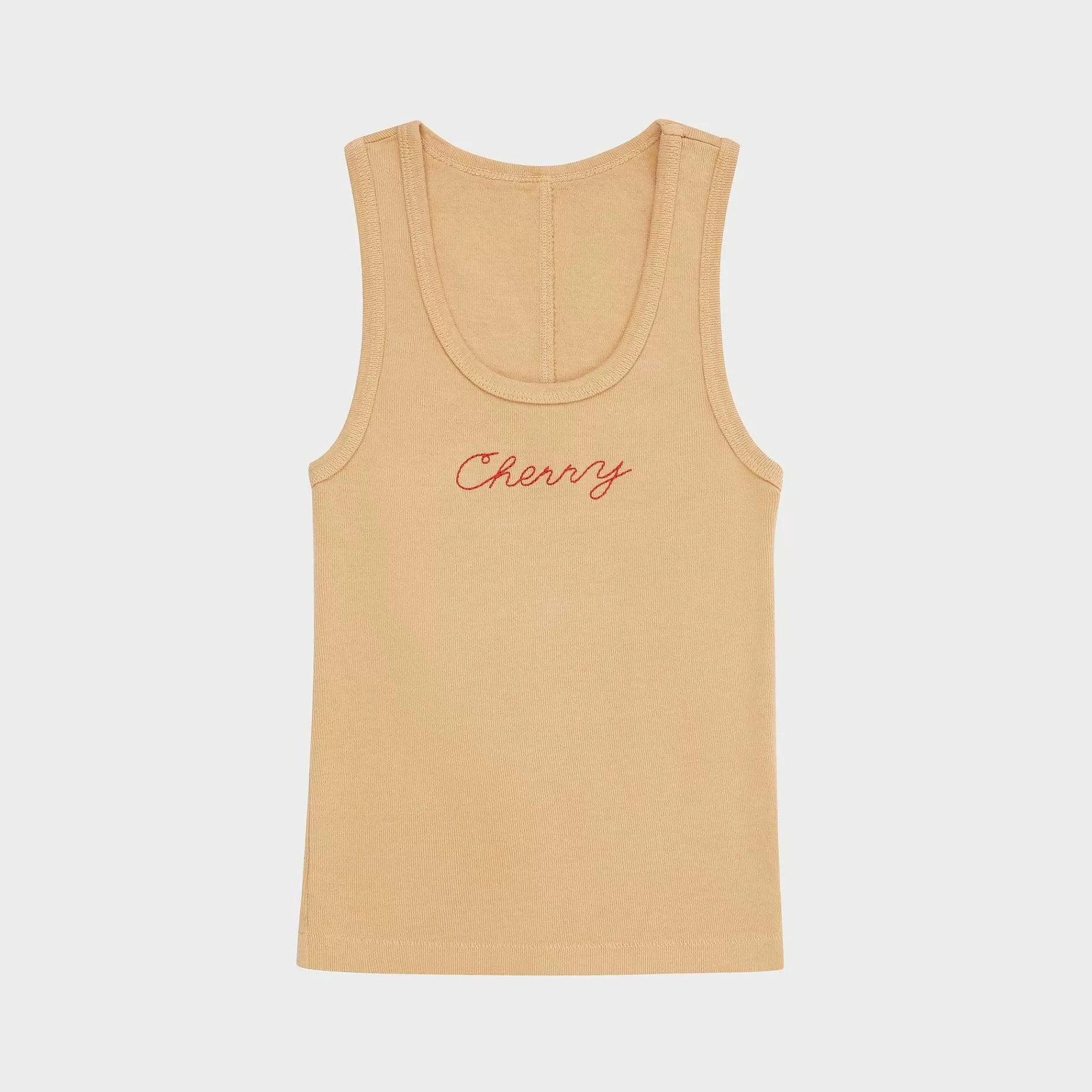 Cherry Women'S-Chain Stitch Tank Top (Gold)