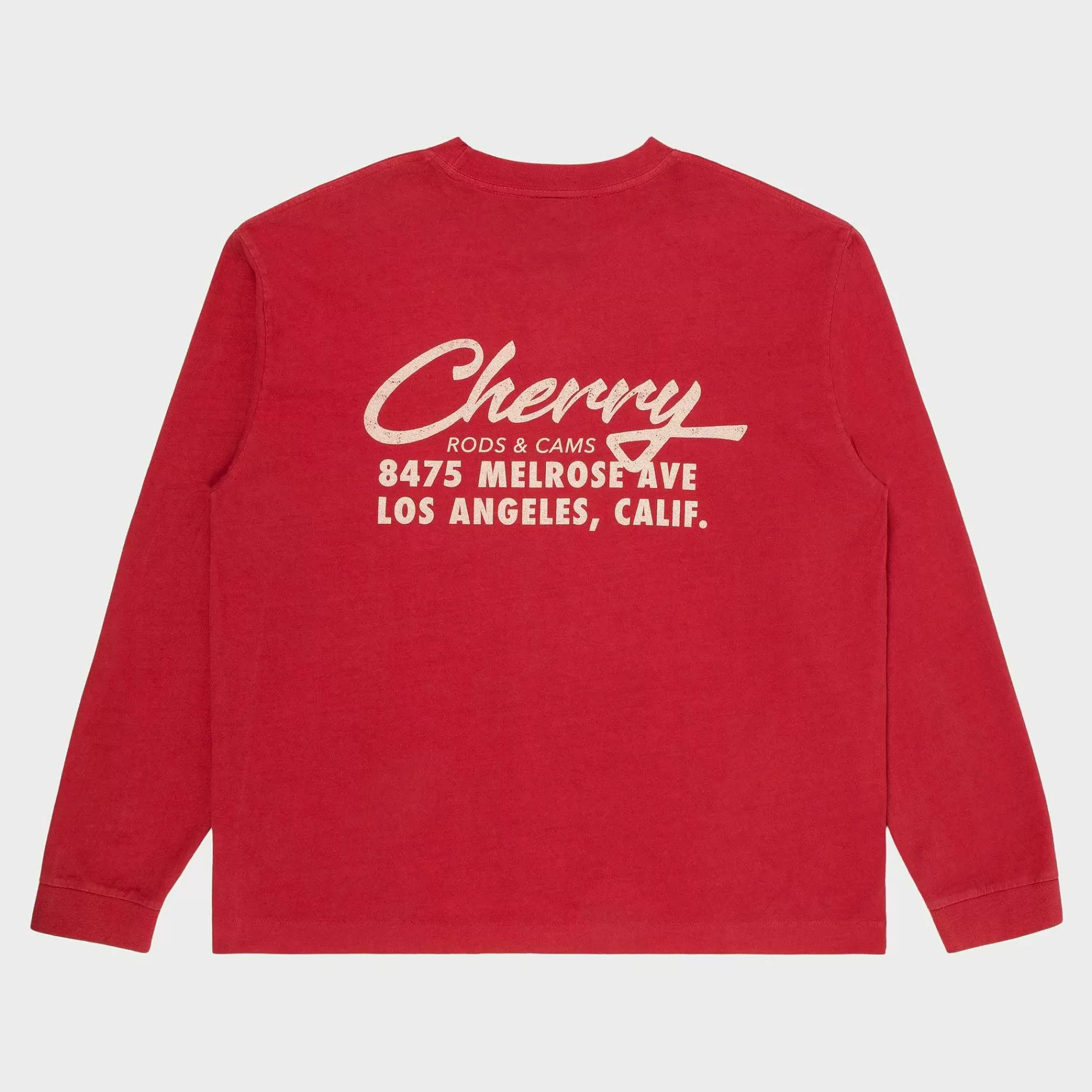 Cherry Tees & Long Sleeves- Cams Pocket L/S T-Shirt (Vintage Red)