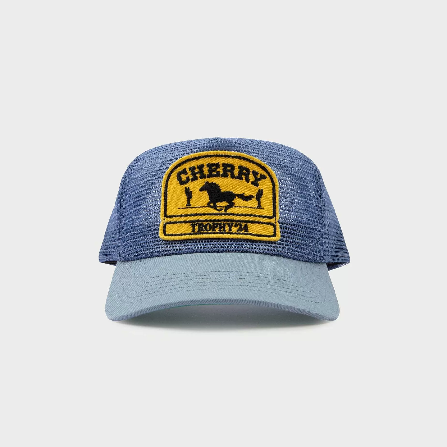Cherry Accessories-Desert Horse Full Mesh Trucker Hat (Blue)