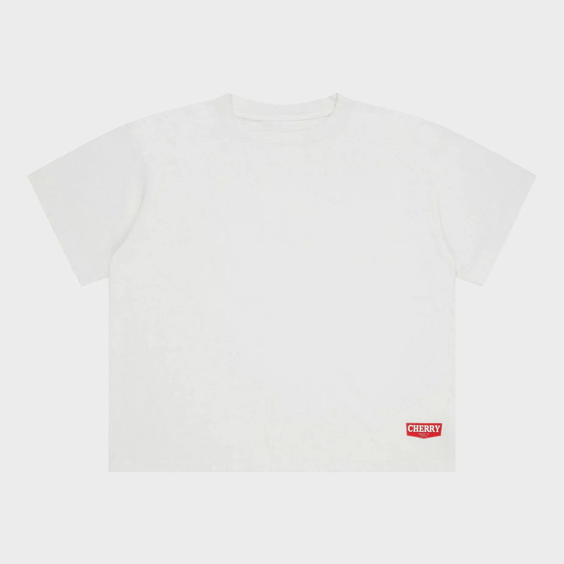 Cherry Tees & Long Sleeves-Escape Boxy Tee (Vintage White)
