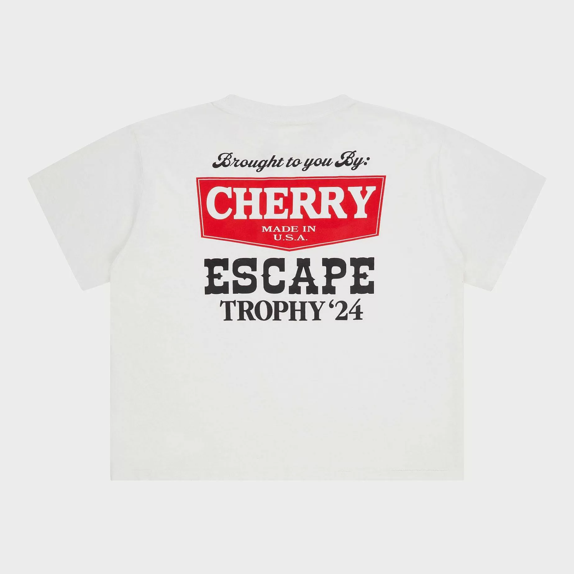 Cherry Tees & Long Sleeves-Escape Boxy Tee (Vintage White)