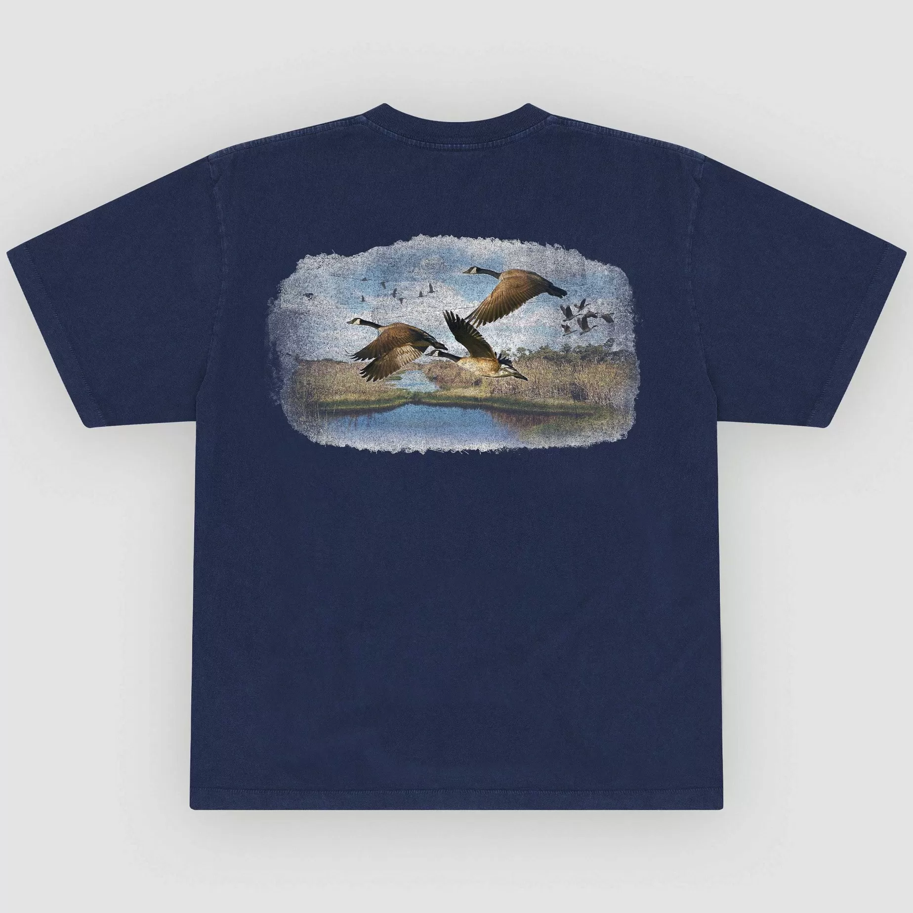 Cherry Tees & Long Sleeves-Flying Geese Pocket Tee (Navy)