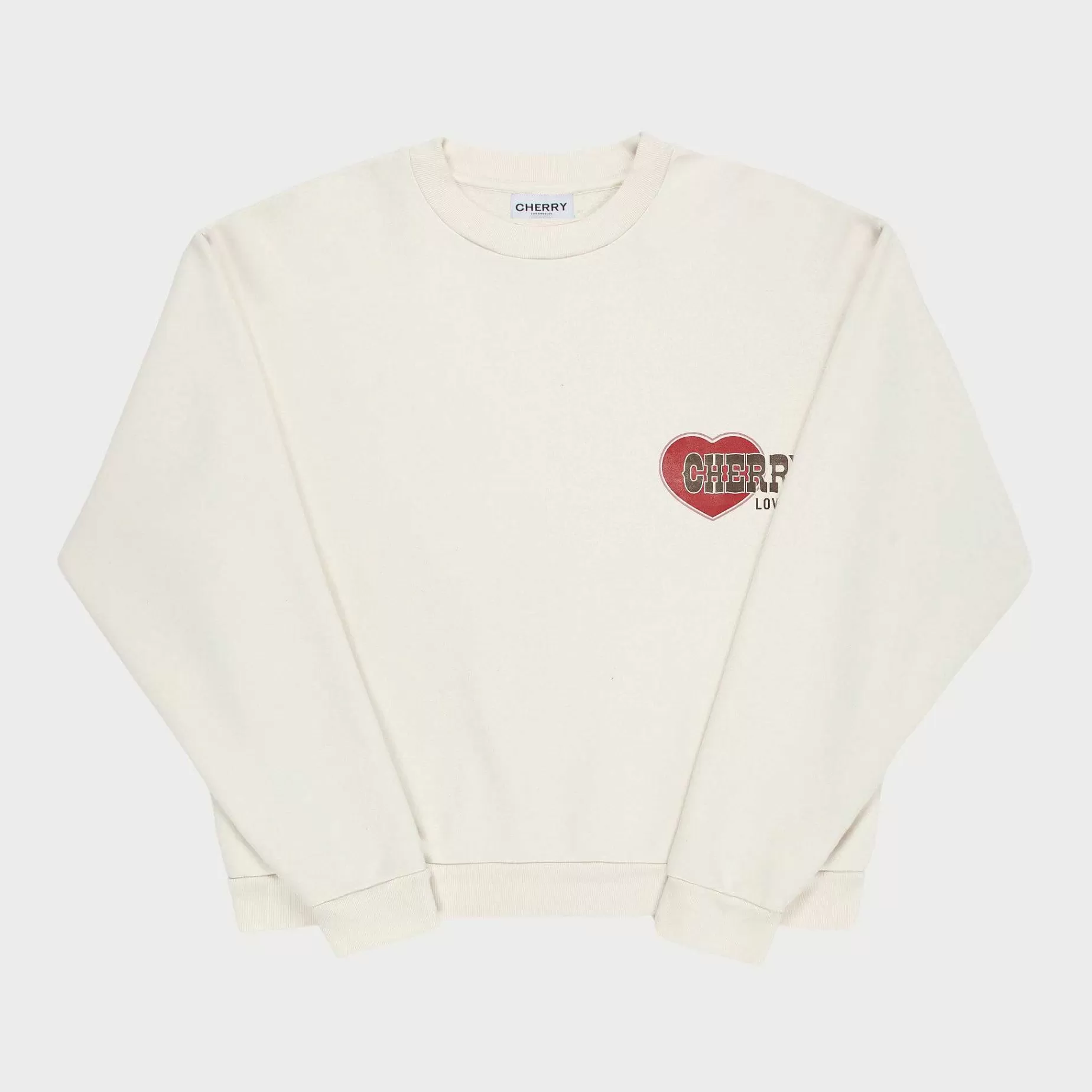 Cherry Sweatshirts-Lovers Crewneck (Cream)