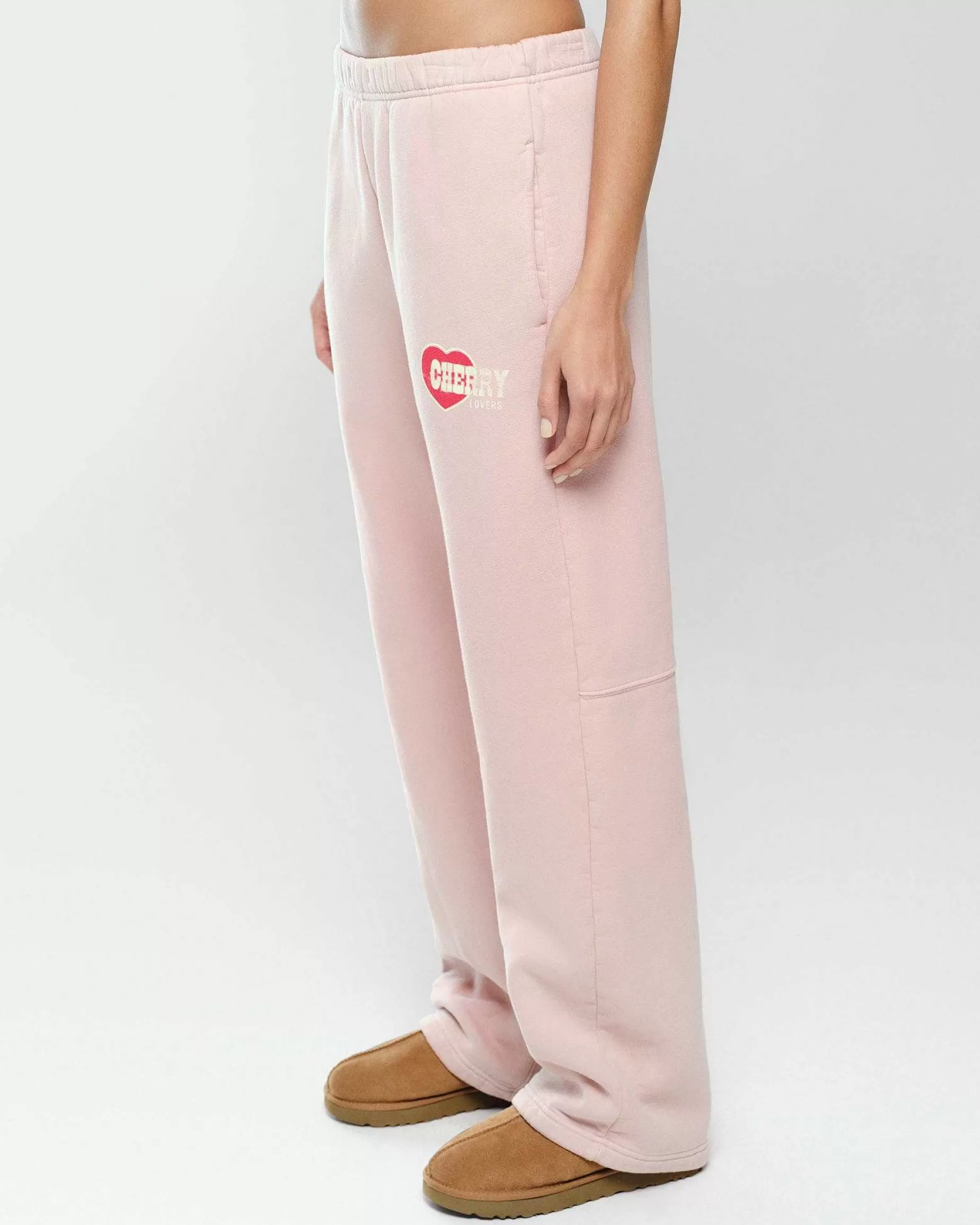 Cherry Sweatpants-Lovers Parachute Sweatpant (Rose)