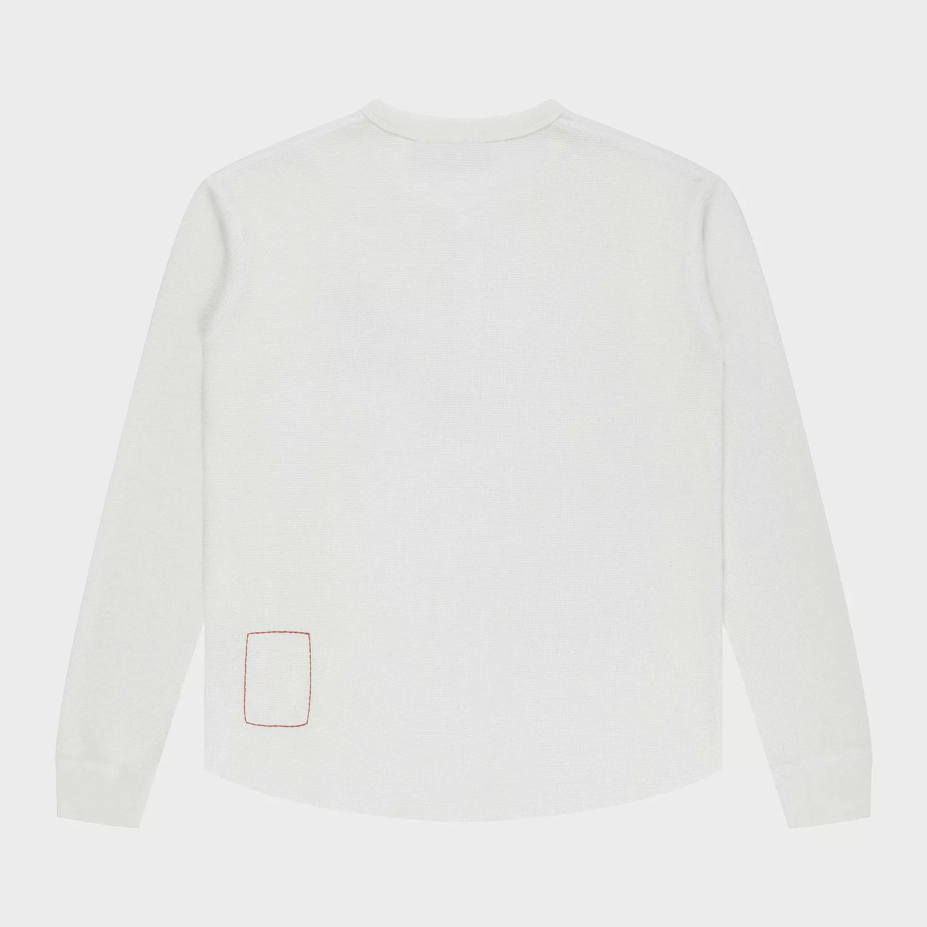 Cherry Tees & Long Sleeves-Men'S Henley Thermal L/S T-Shirt (White)