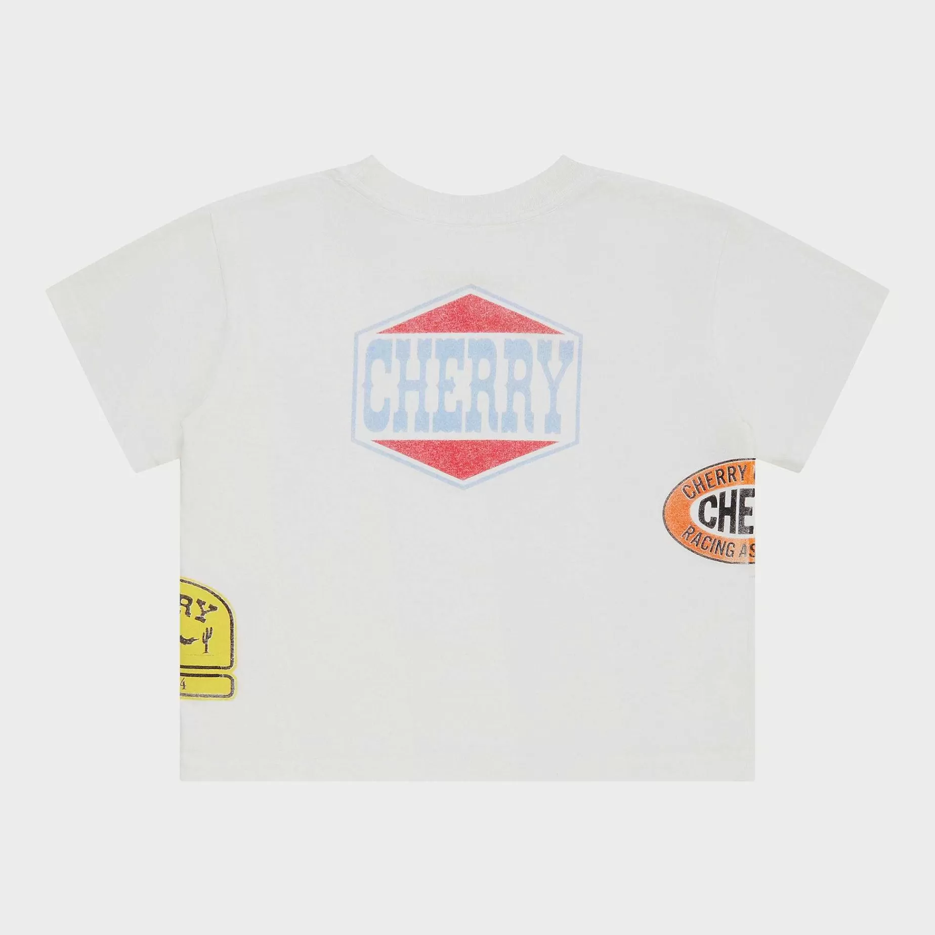 Cherry Women'S-Off Road Boxy Baby Tee (Vintage White)