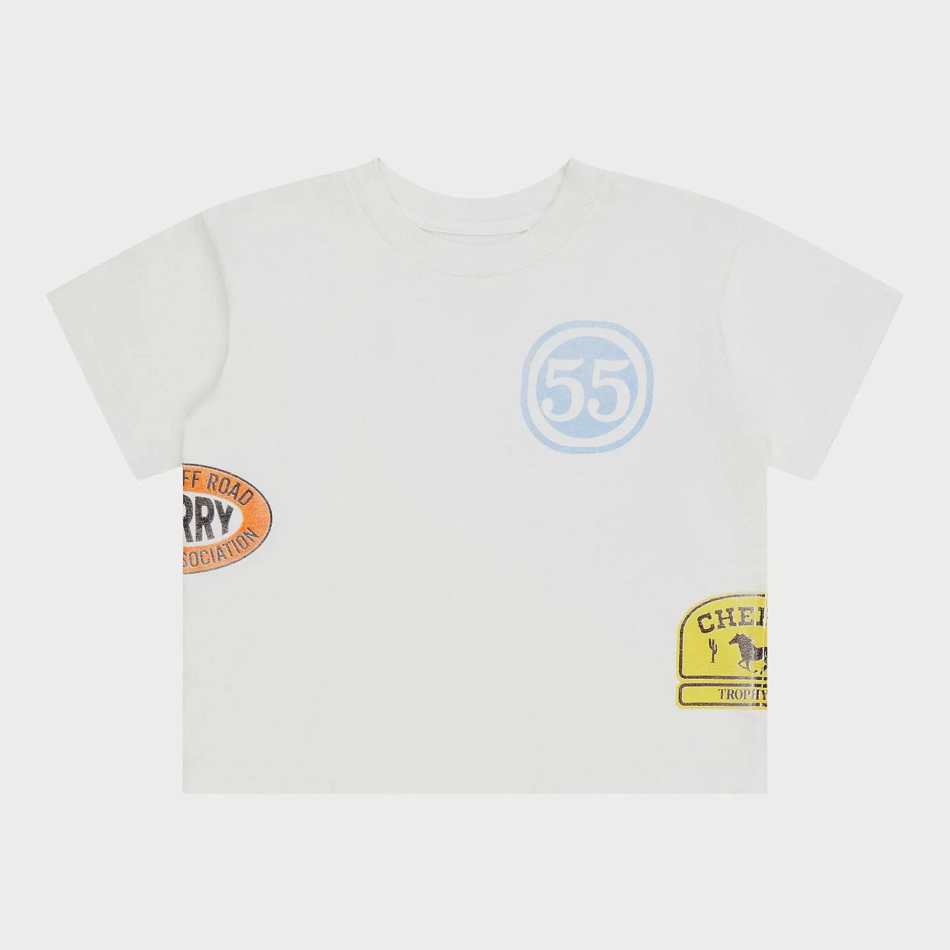 Cherry Women'S-Off Road Boxy Baby Tee (Vintage White)