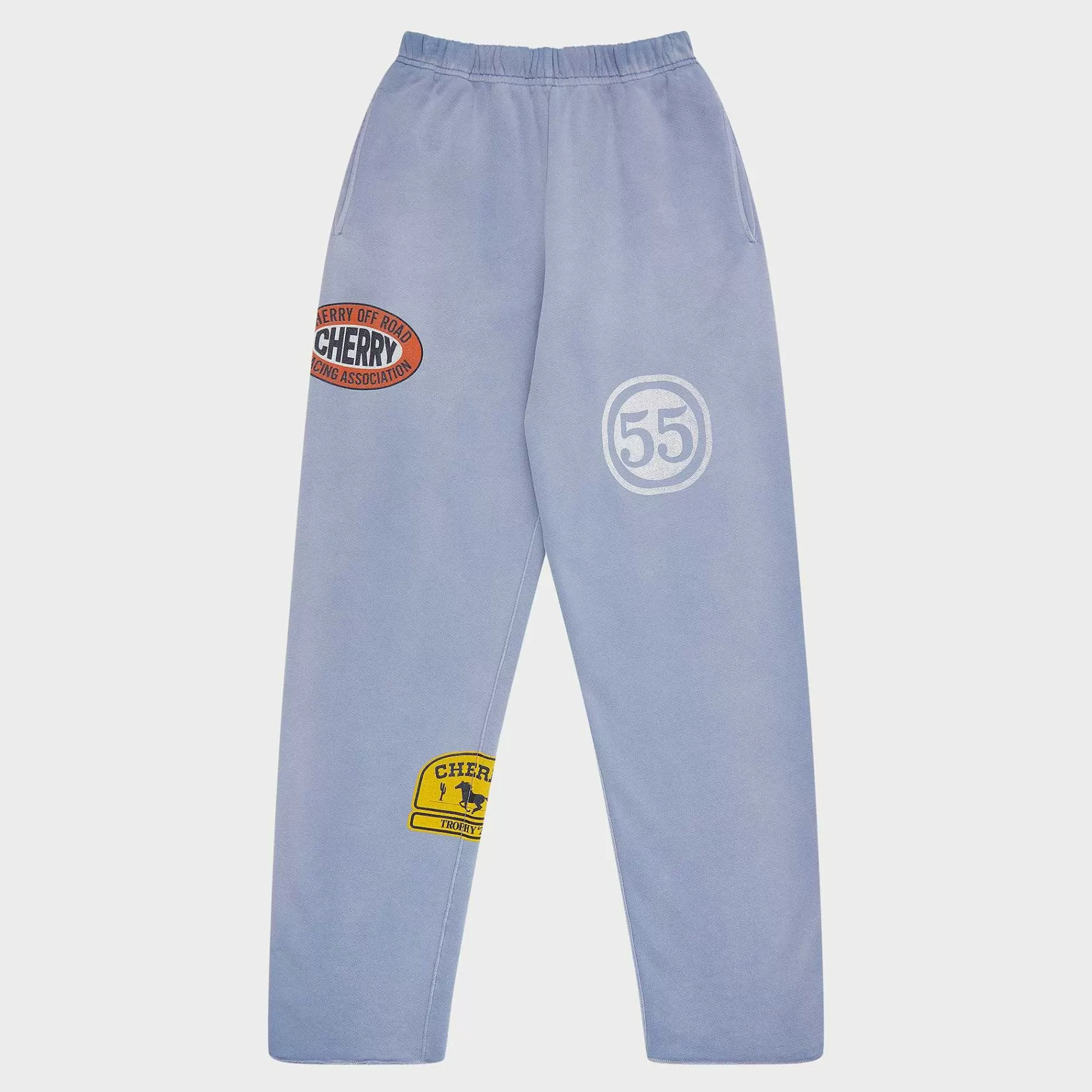 Cherry Sweatpants-Off Road Raw Edge Sweatpants (Dusty Blue)