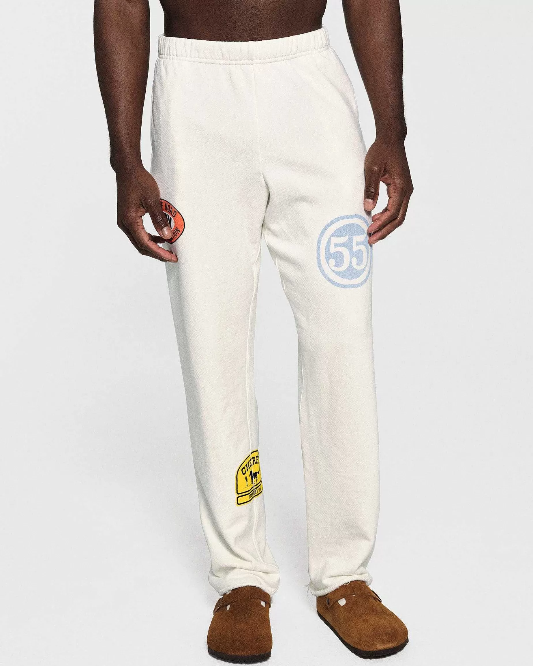Cherry Sweatpants-Off Road Raw Edge Sweatpants (Vintage White)