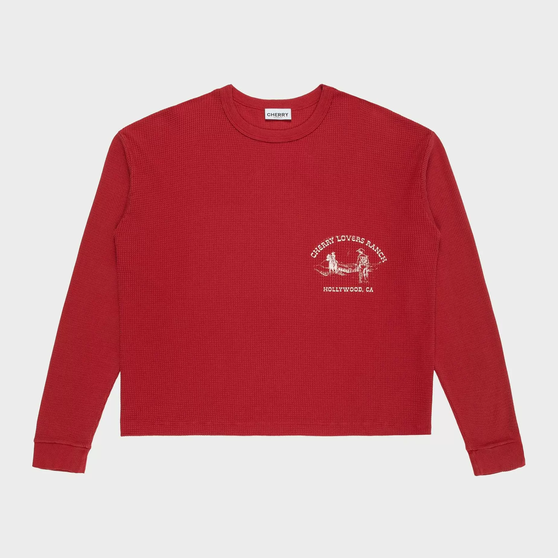 Cherry Tees & Long Sleeves-Ranch Thermal Shirt (Red)