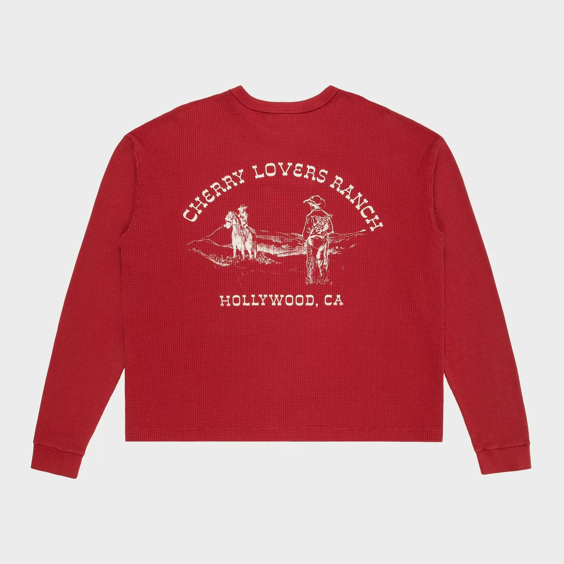 Cherry Tees & Long Sleeves-Ranch Thermal Shirt (Red)