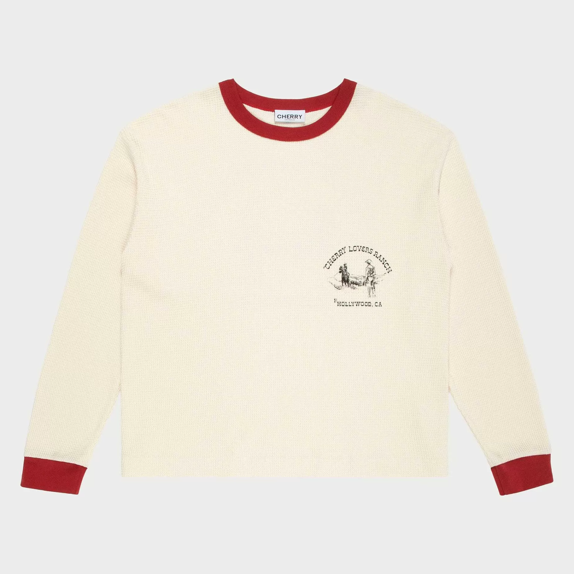 Cherry Tees & Long Sleeves-Ranch Thermal Shirt (Vintage White)