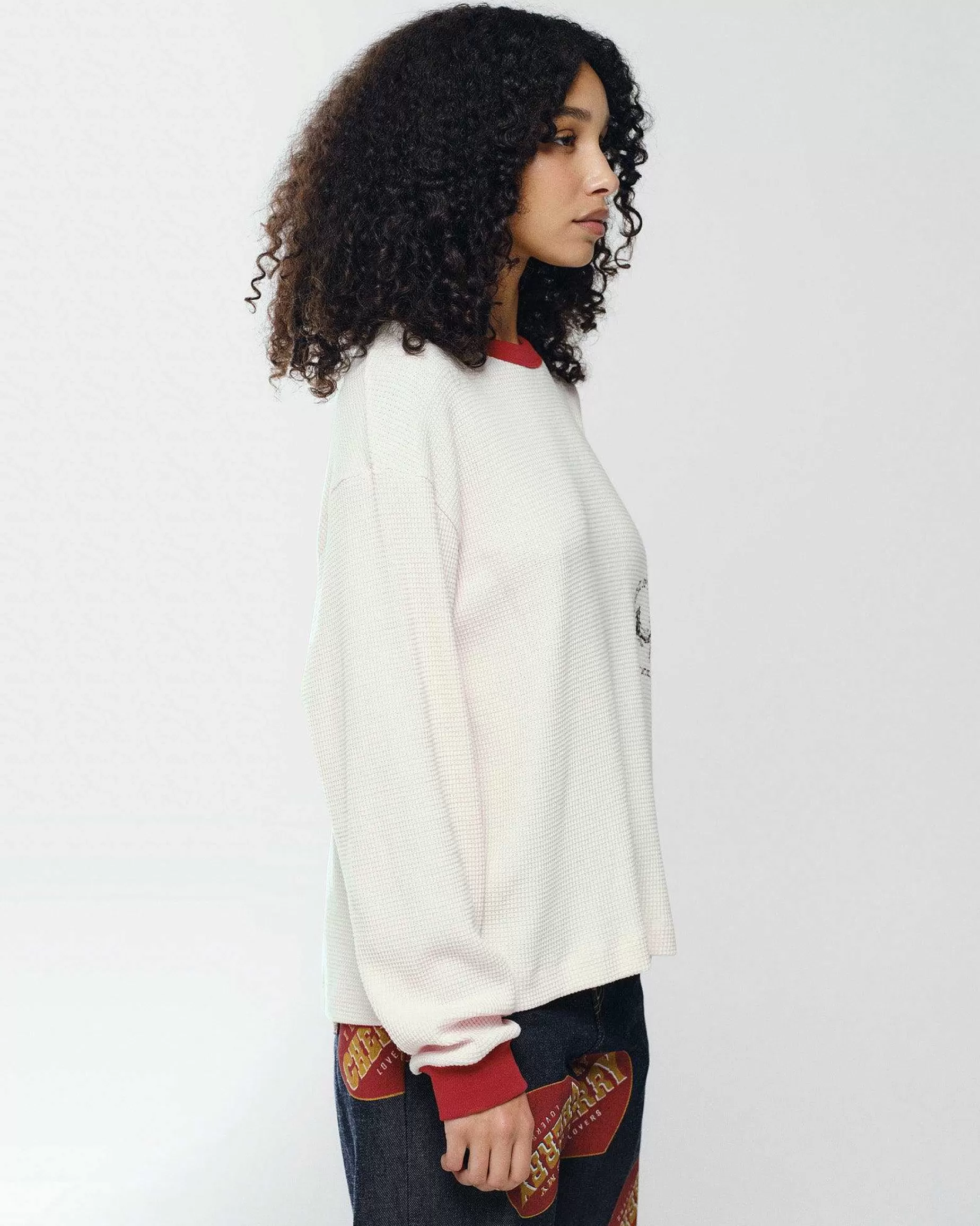 Cherry Tees & Long Sleeves-Ranch Thermal Shirt (Vintage White)