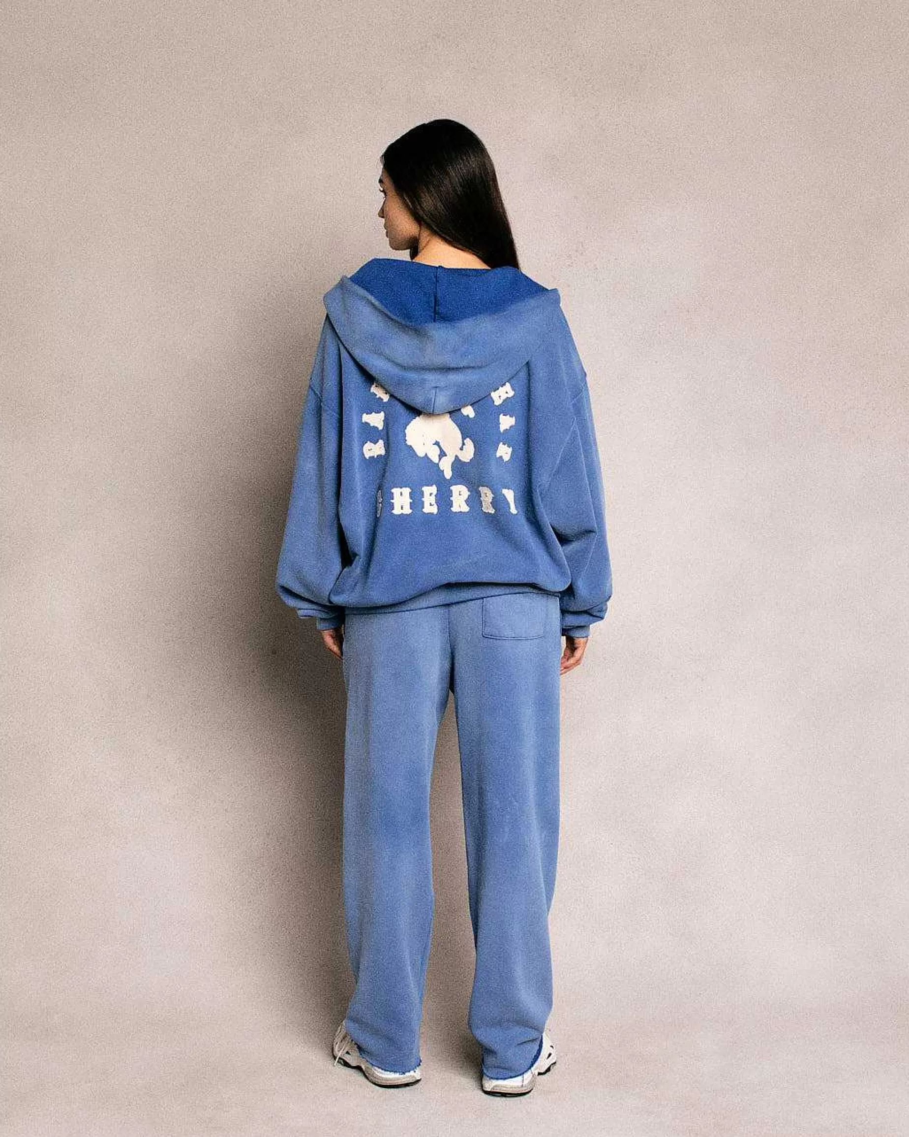 Cherry Sweatpants-Ranch Wear Raw Sweatpants (Royal)