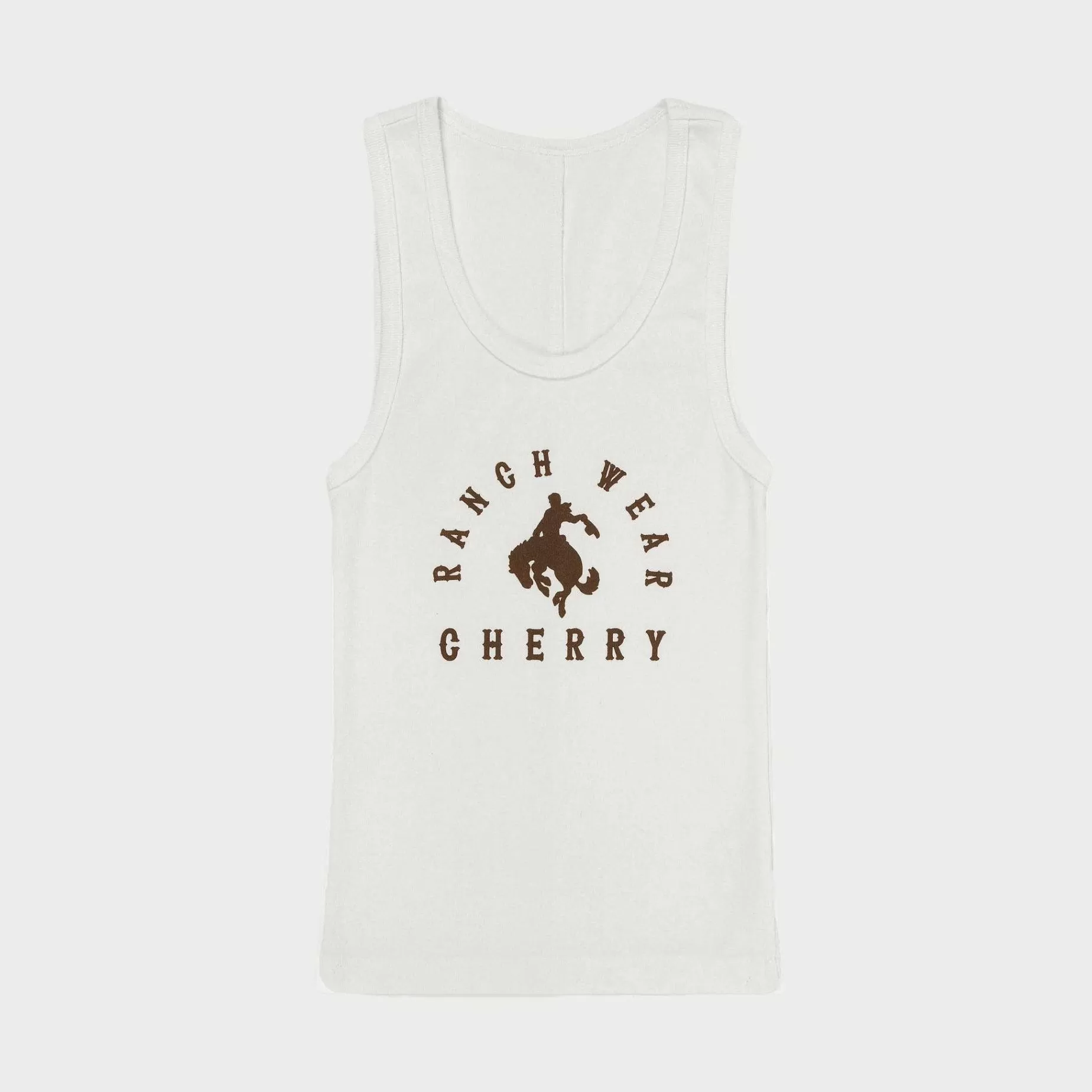 Cherry Women'S-Ranch Wear Tank Top (Vintage White)