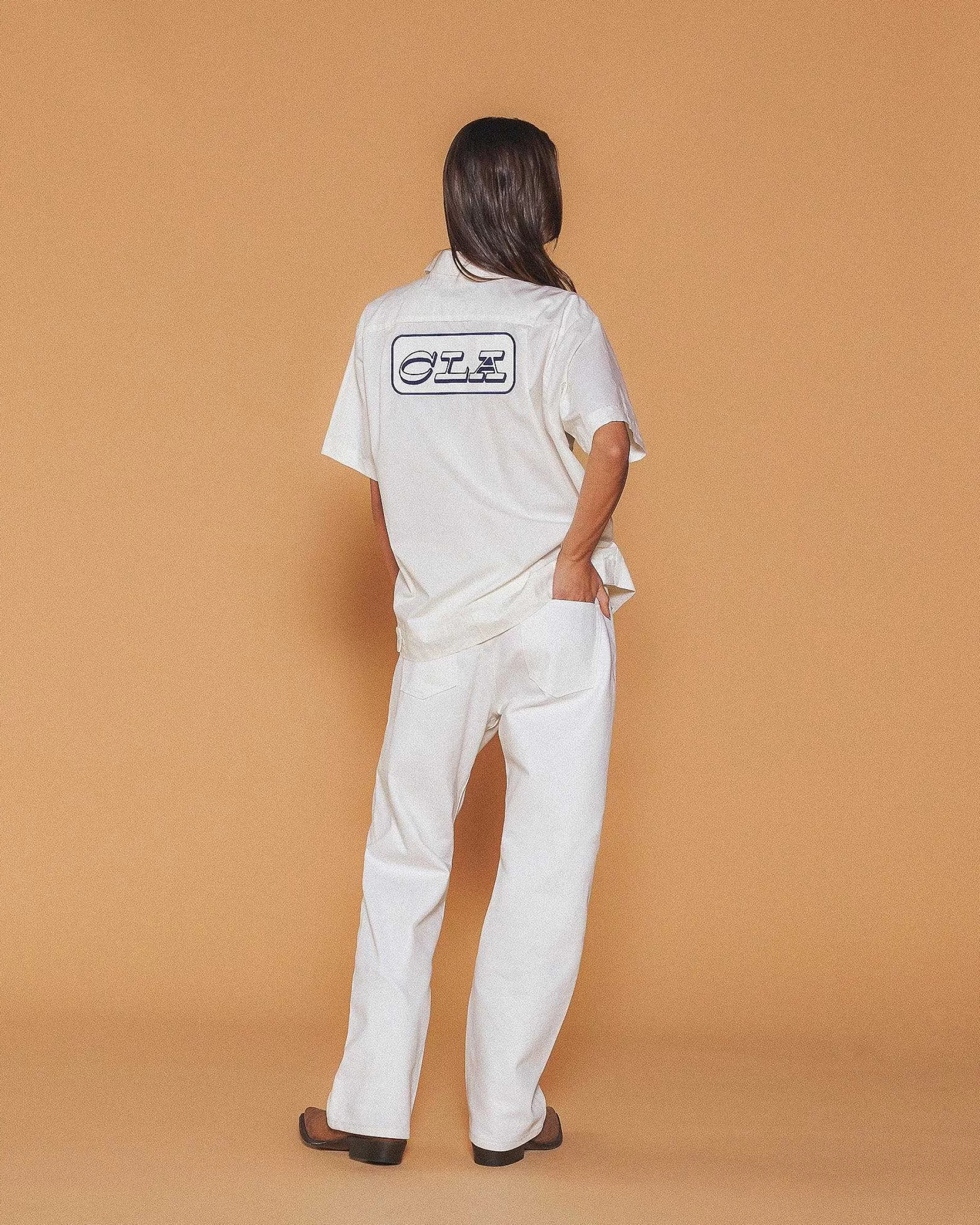 Cherry Pants-Relaxed Leg 5 Pocket Denim (White)