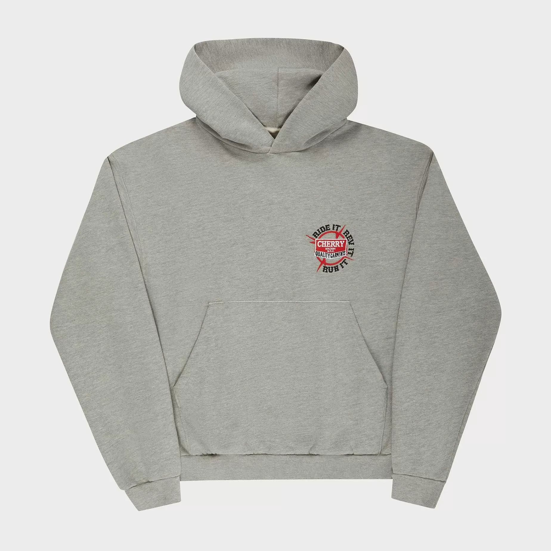 Cherry Sweatshirts-Ride It, Rev It Hoodie (Heather Grey)