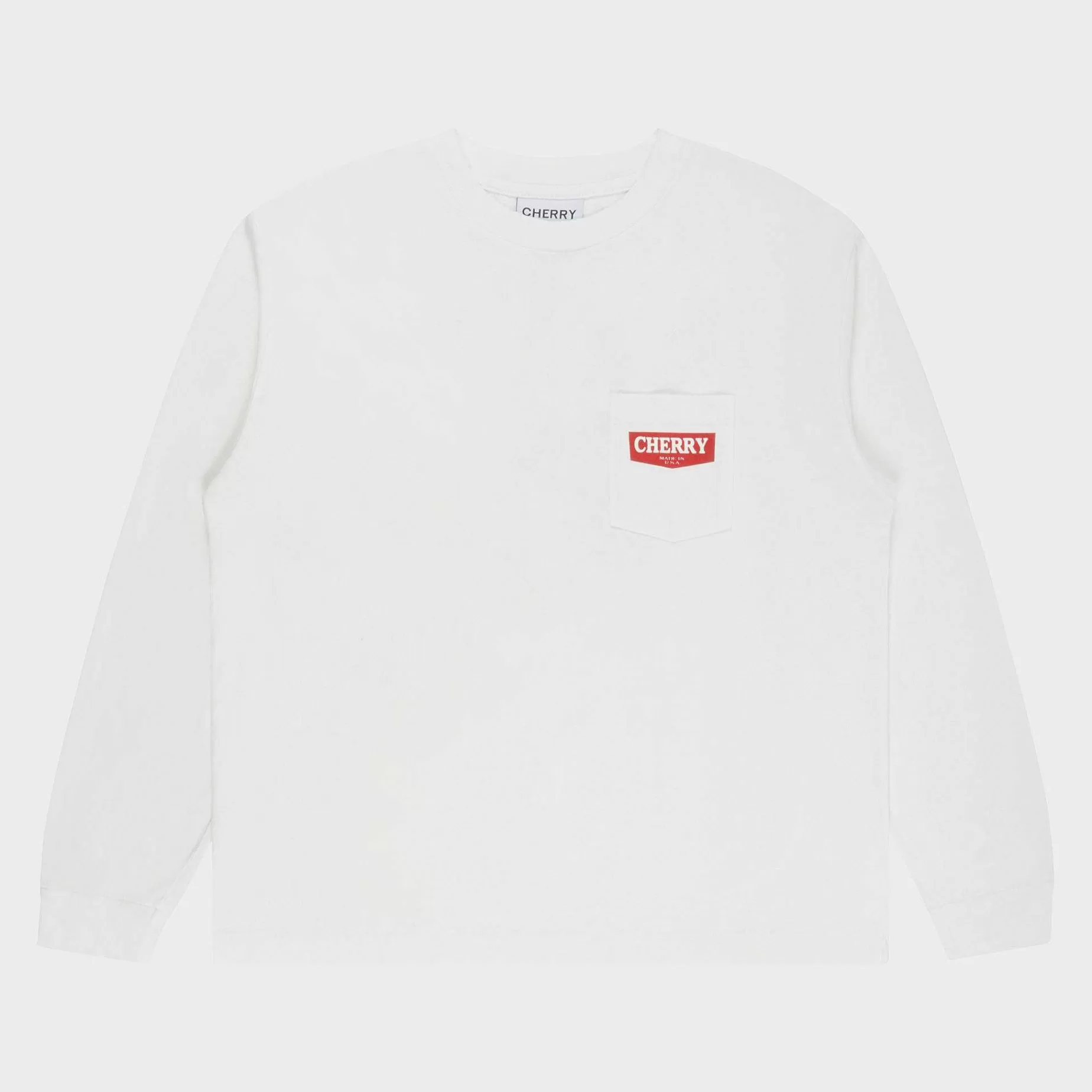Cherry Tees & Long Sleeves-Ride It, Rev It Pocket L/S T-Shirt (White)
