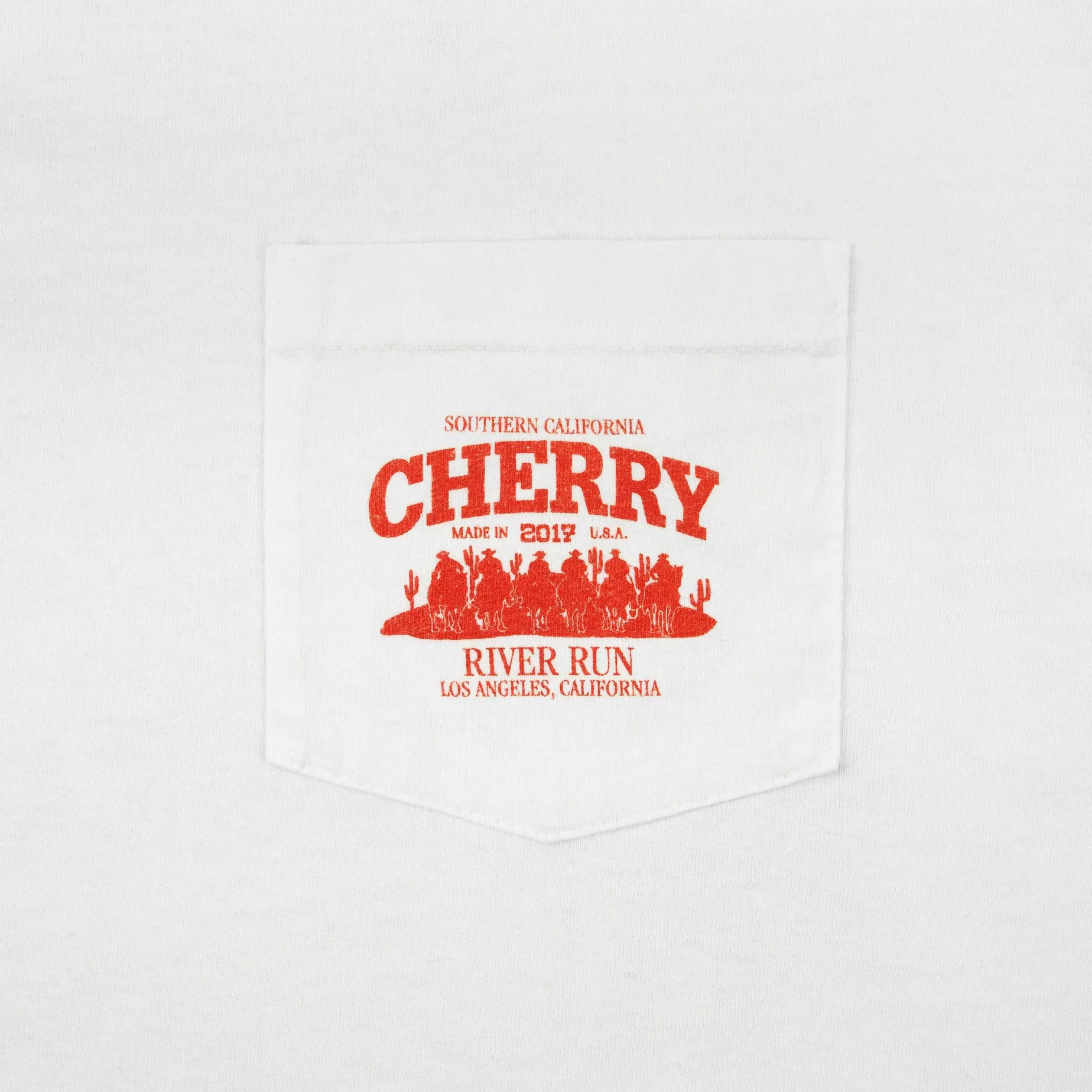 Cherry Tees & Long Sleeves-River Run Boxy Pocket Thermal L/S (Vintage White)