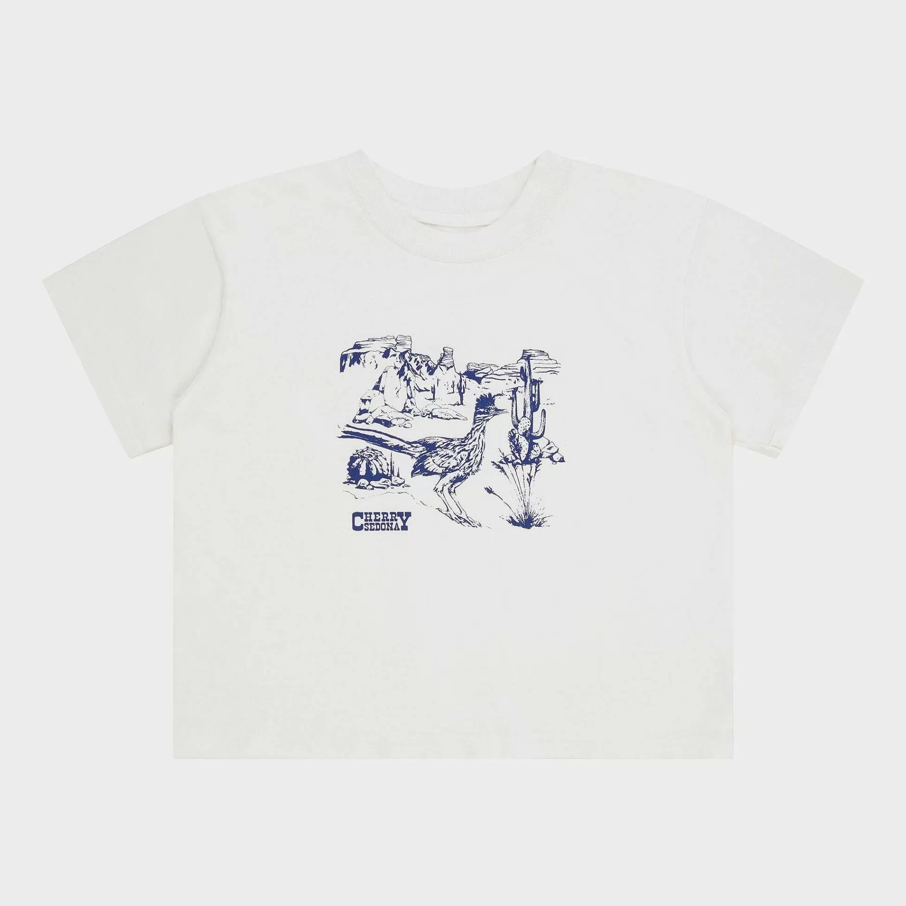 Cherry Women'S-Sedona Boxy Baby Tee (Vintage White)