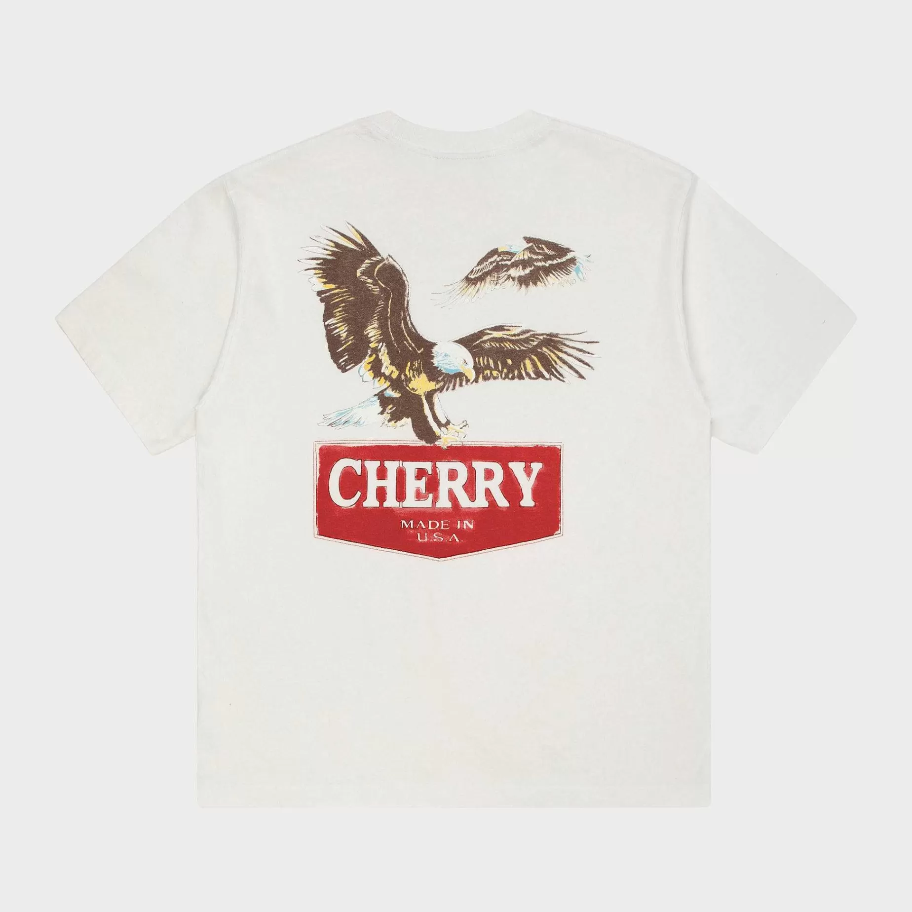 Cherry Tees & Long Sleeves-Soaring Eagle Pocket Tee (Vintage White)
