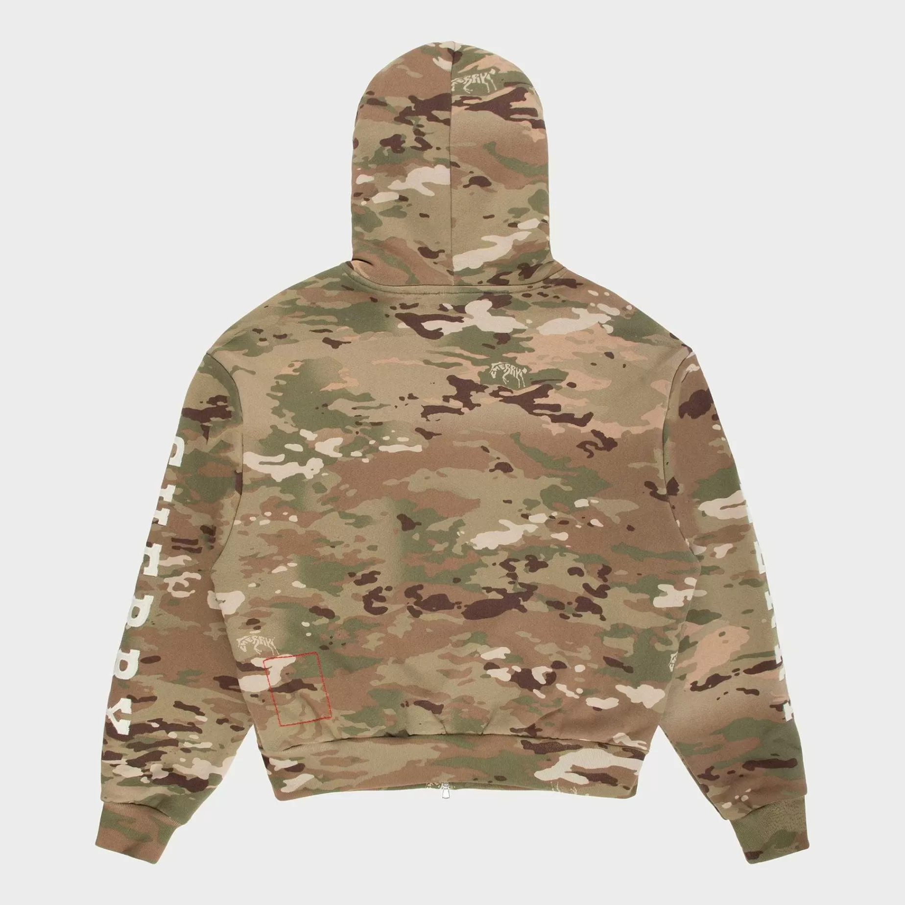 Cherry Sweatshirts-Thermal Zip-Up Hoodie (Camo)