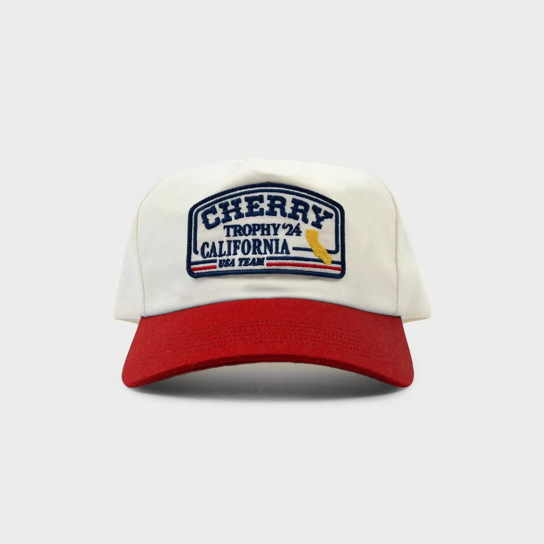 Cherry Accessories-Trophy 5 Panel (Ivory/Red)