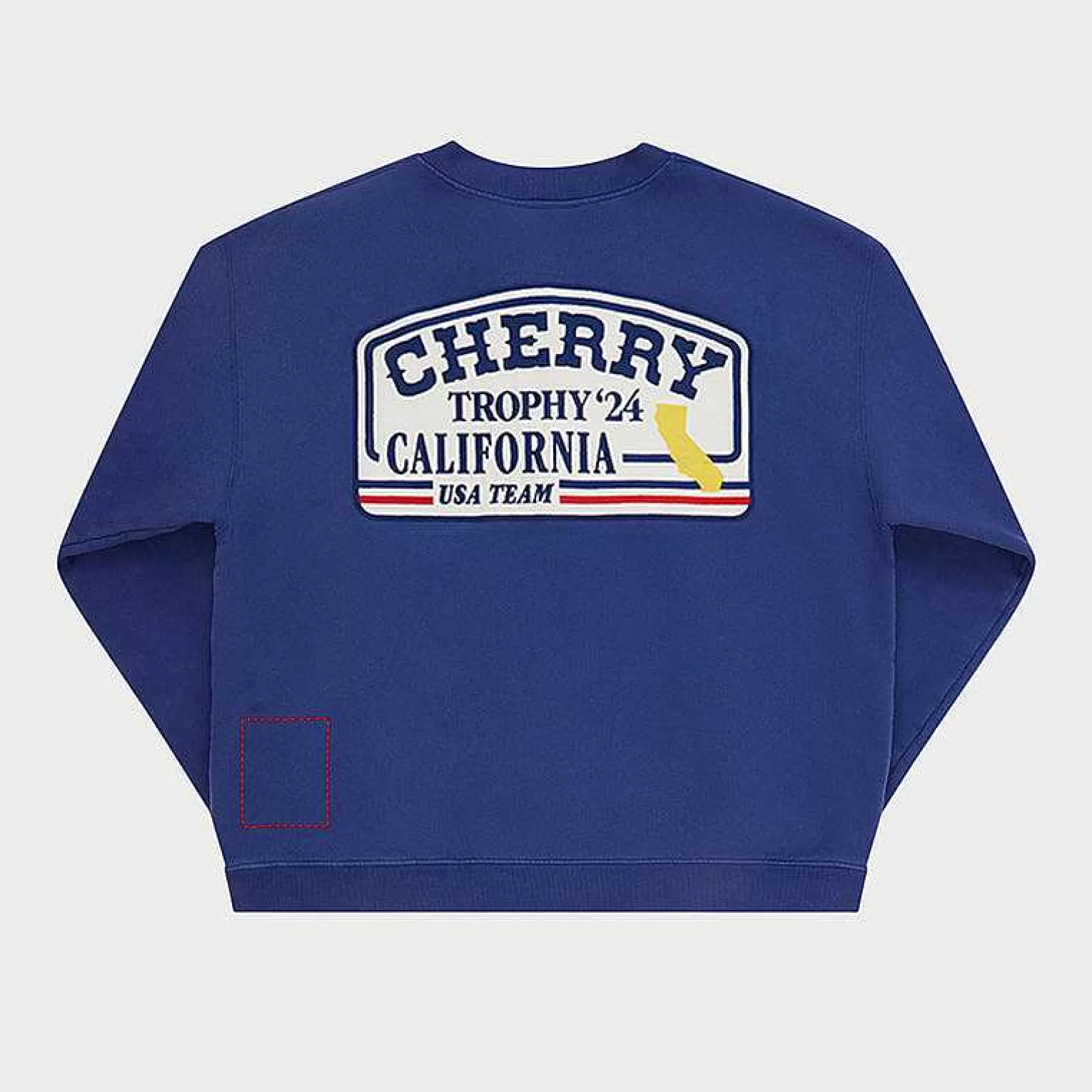Cherry Sweatshirts-Trophy Henley Crewneck (Royal)