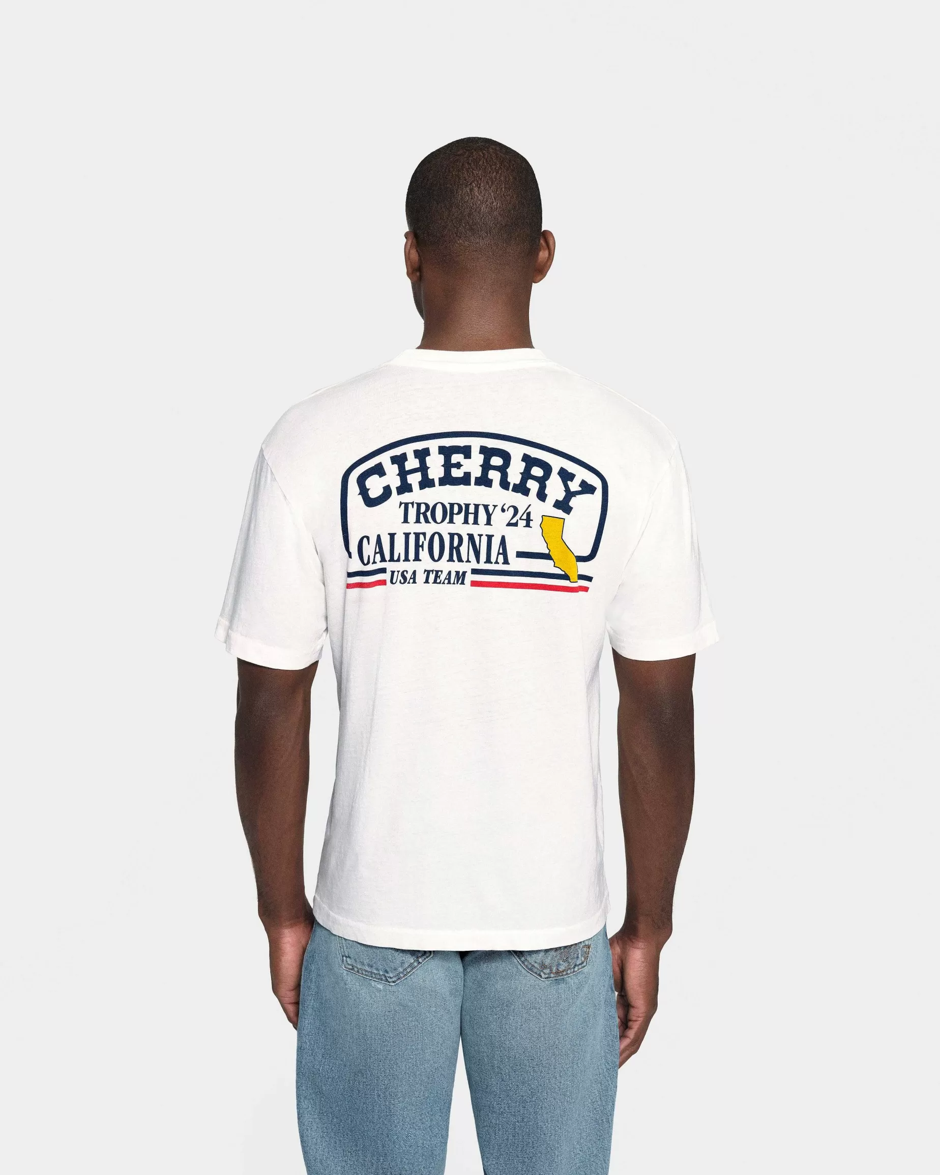Cherry Tees & Long Sleeves-Trophy Premium Organic Cotton T-Shirt (Vintage White)