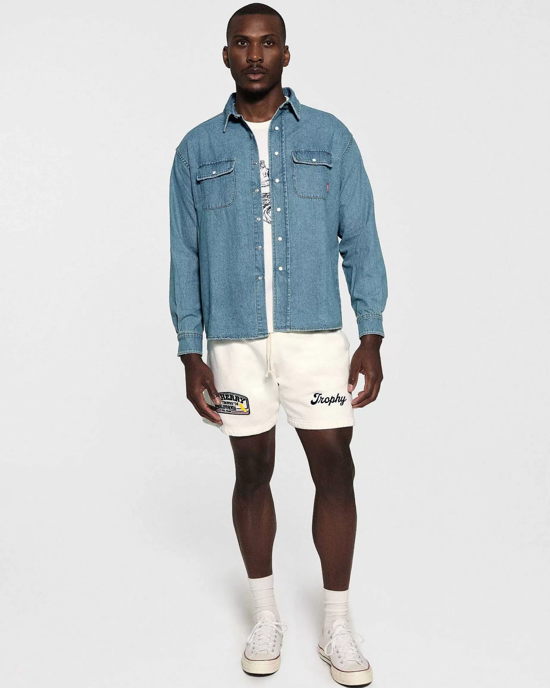 Cherry Shorts-Trophy Sweatshorts (Vintage White)
