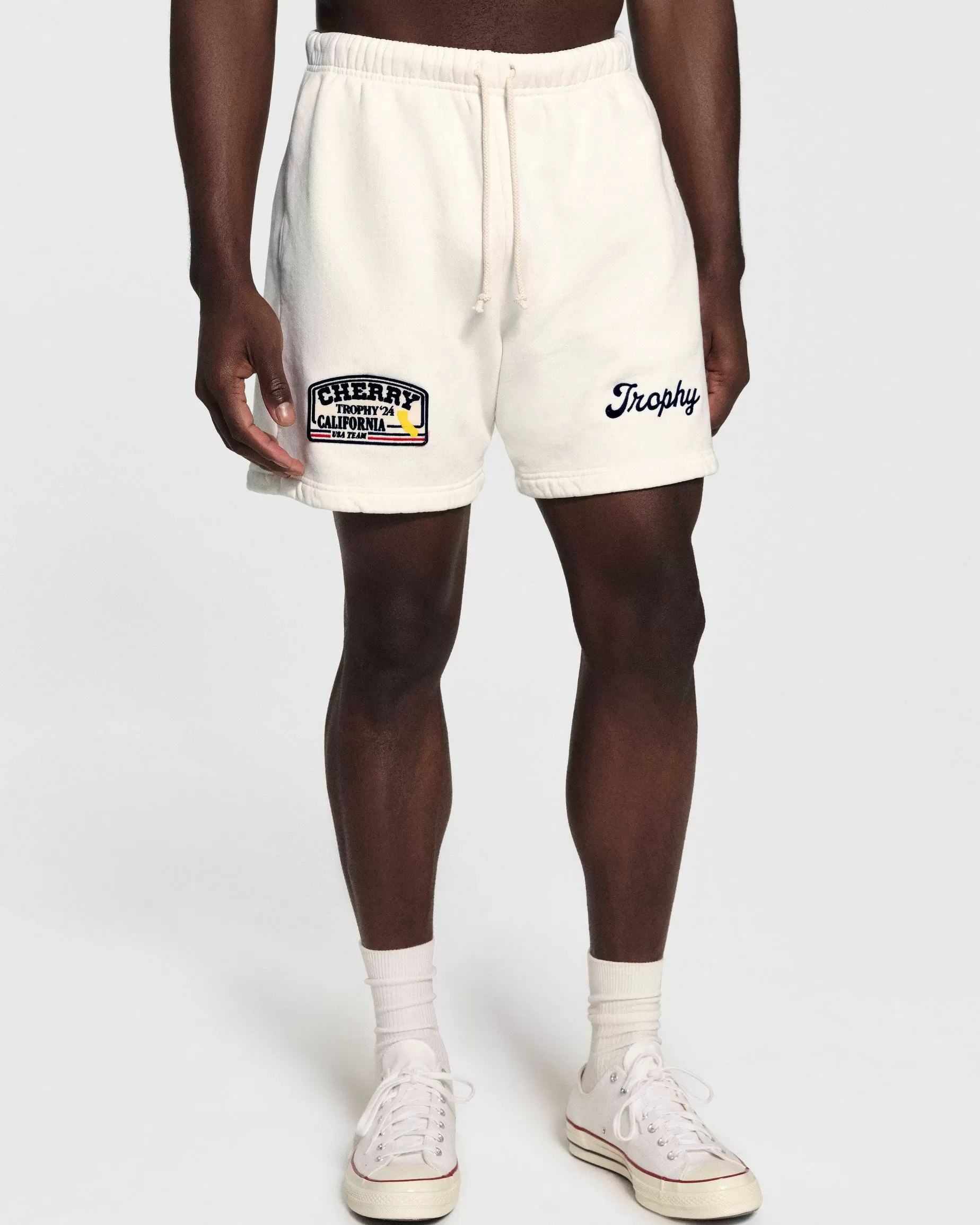 Cherry Shorts-Trophy Sweatshorts (Vintage White)