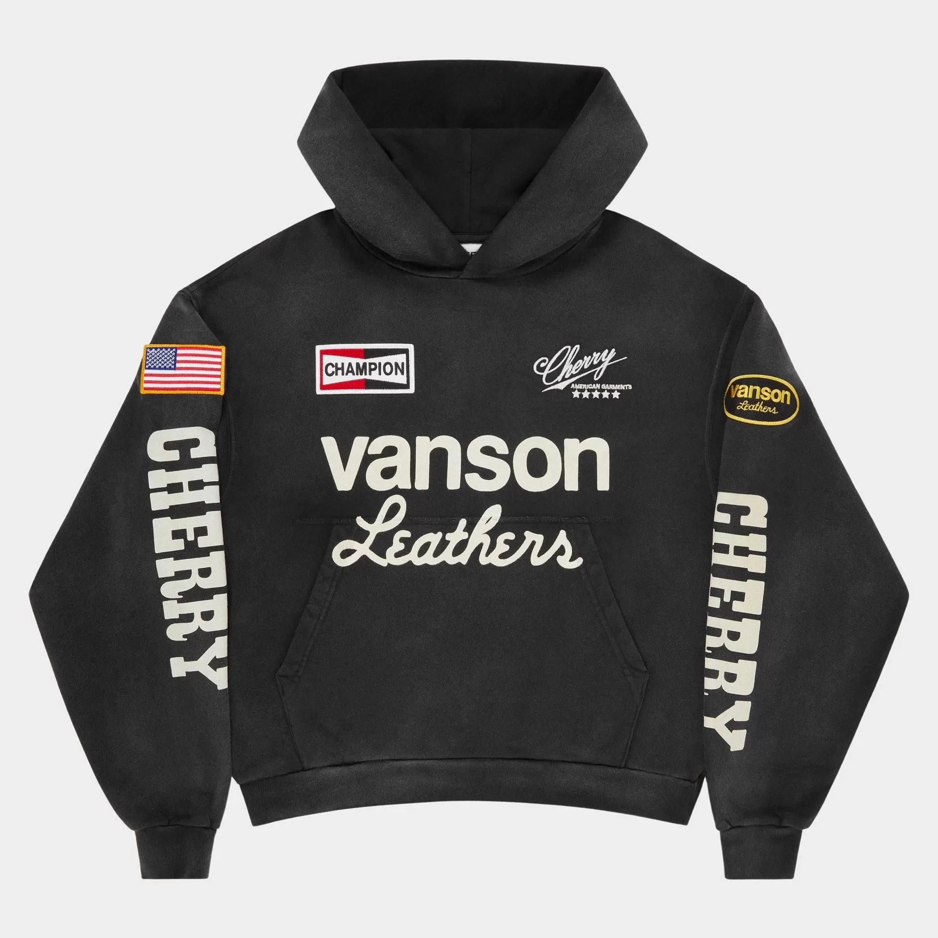 Cherry Sweatshirts-Vanson Hoodie (Vintage Black)