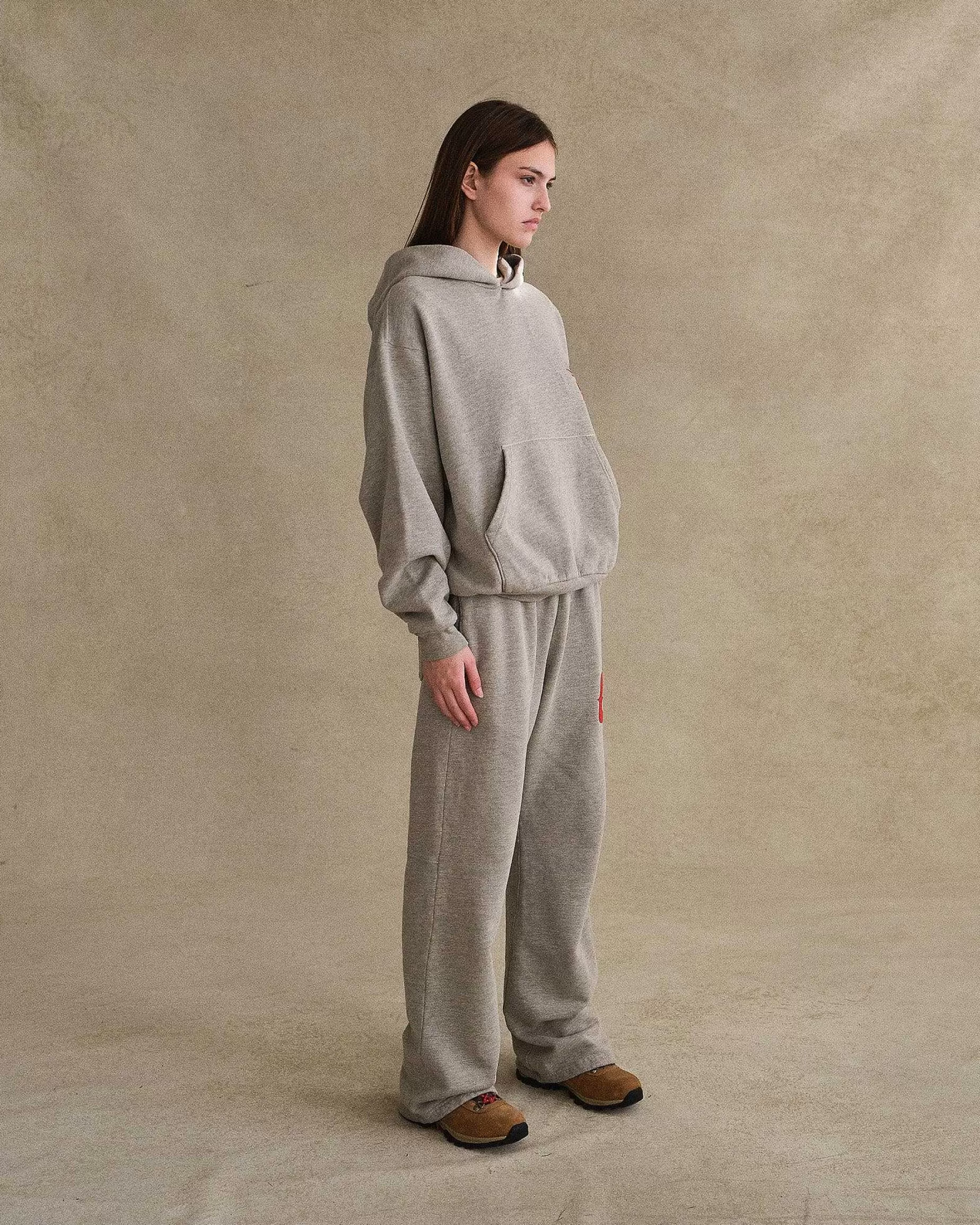 Cherry Sweatpants-Western Athletic Parachute Sweatpants (Heather Grey)