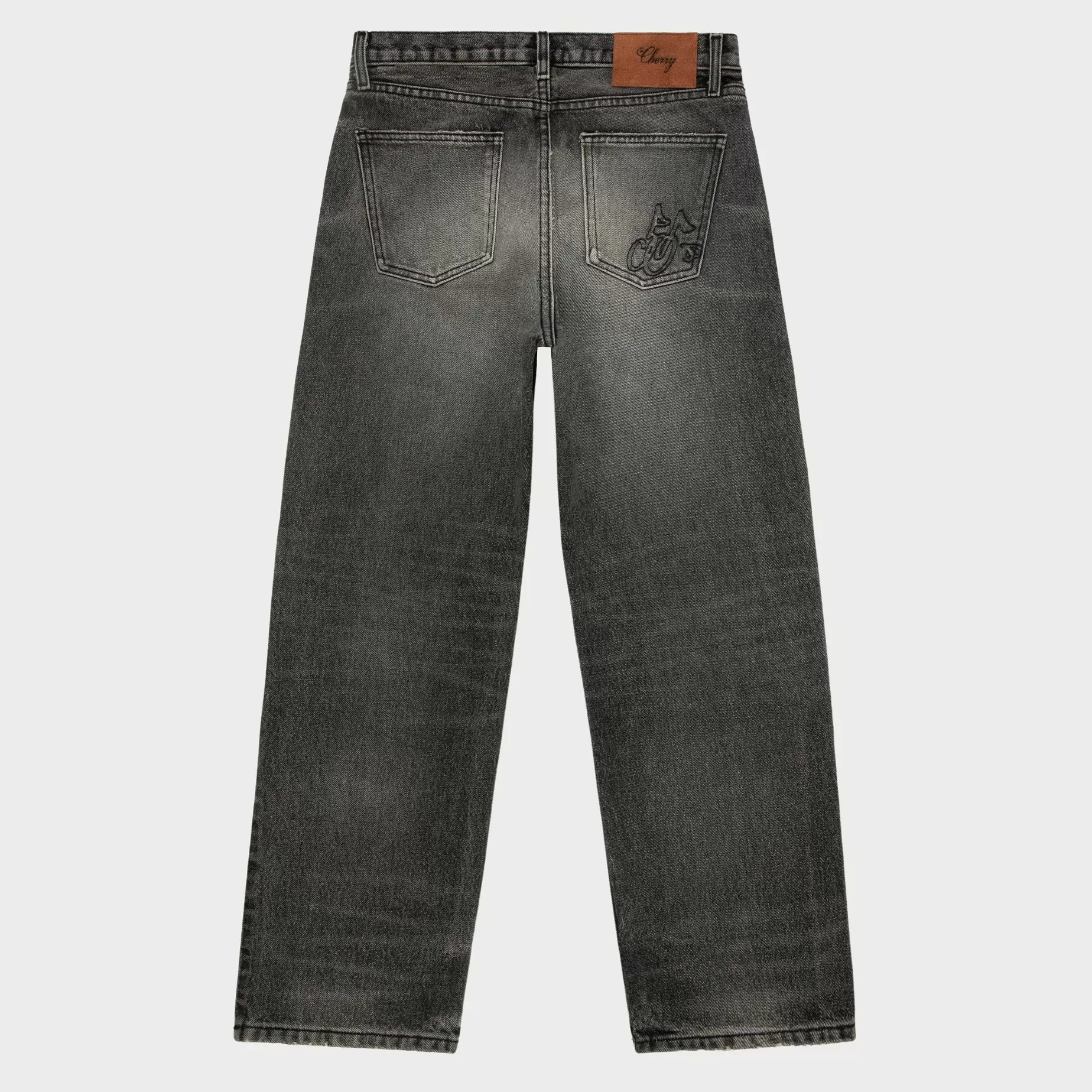 Cherry Pants-Wide Leg 5 Pocket Denim (Grey)