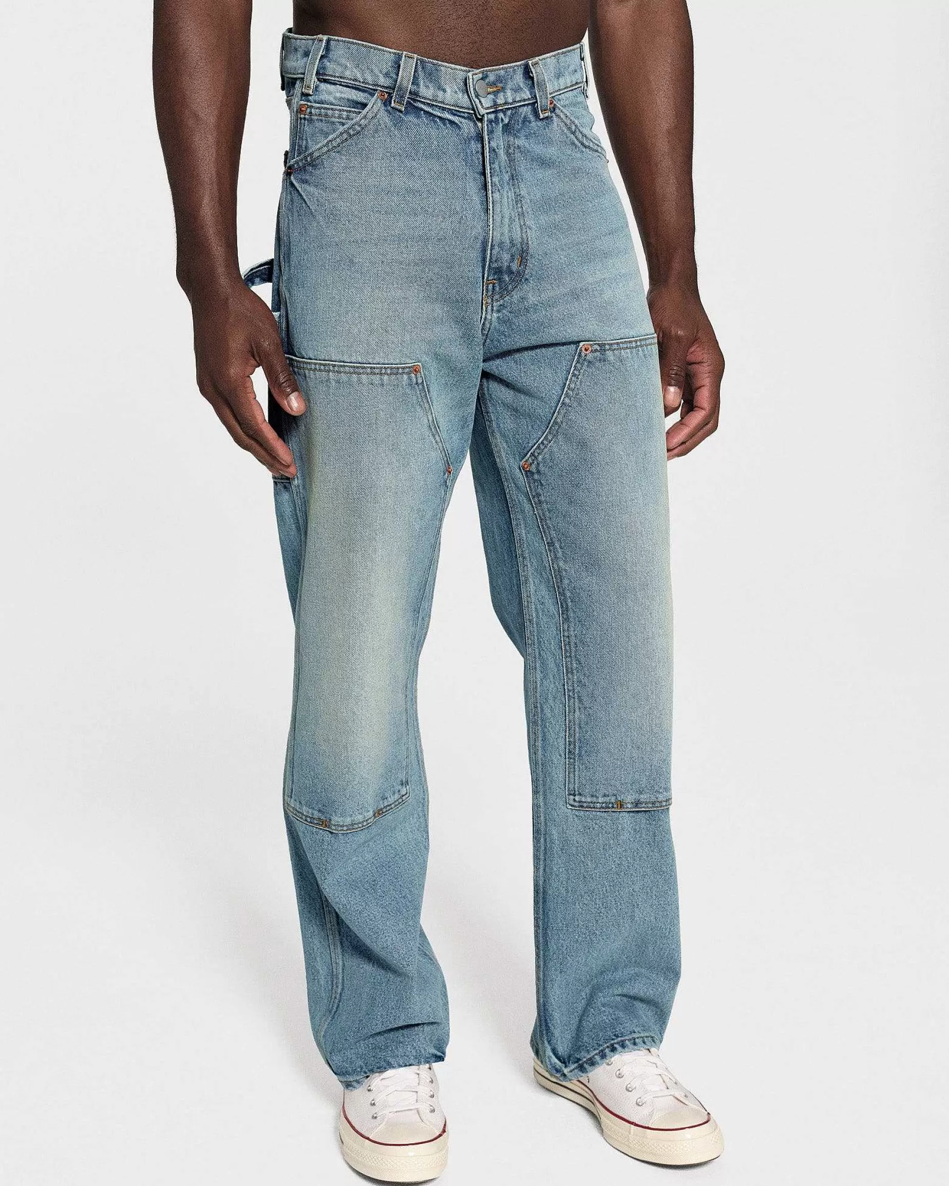 Cherry Pants-Wide Leg Denim Double Knee (Indigo)