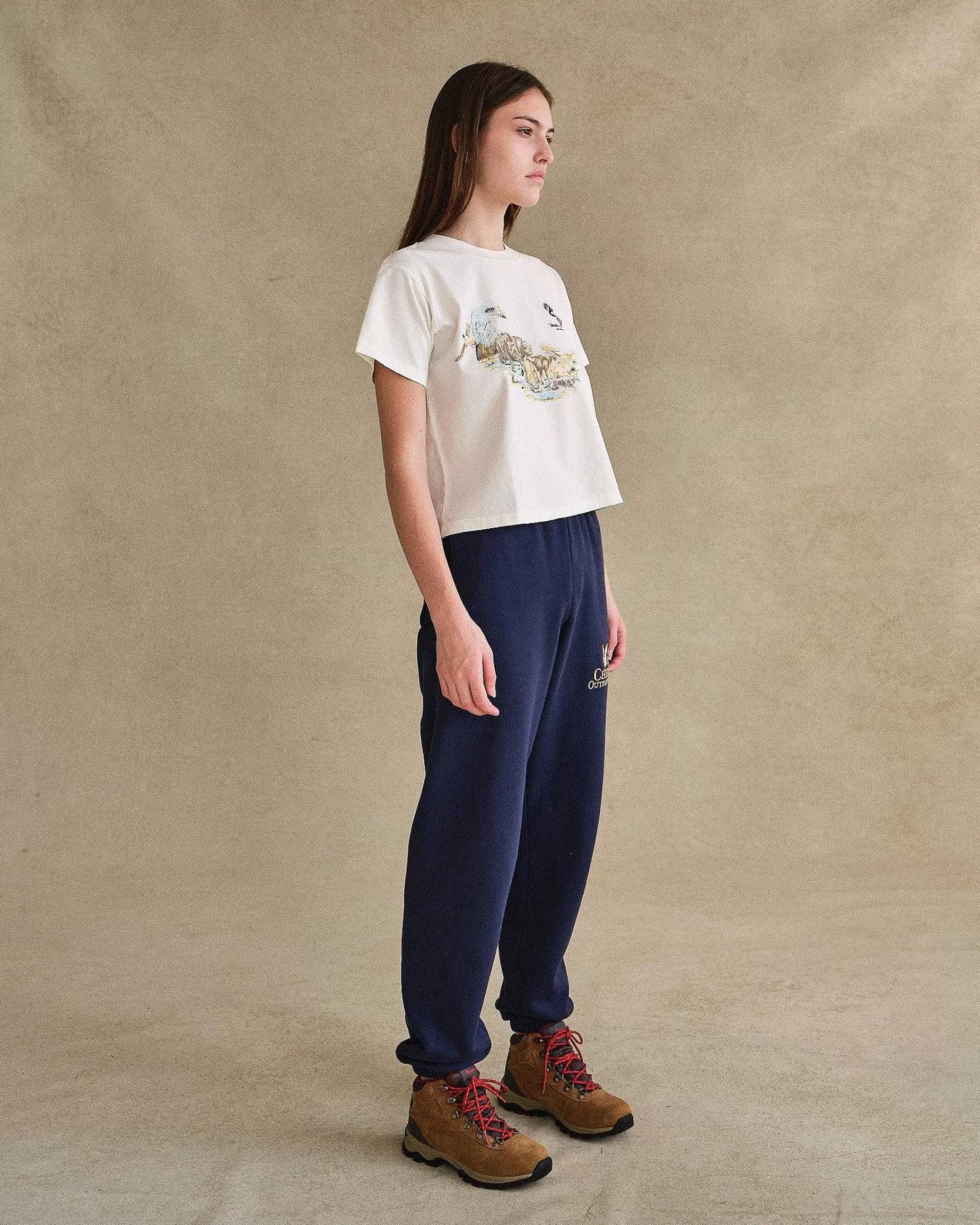 Cherry Women'S-Wilderness Boxy Baby Tee (White)