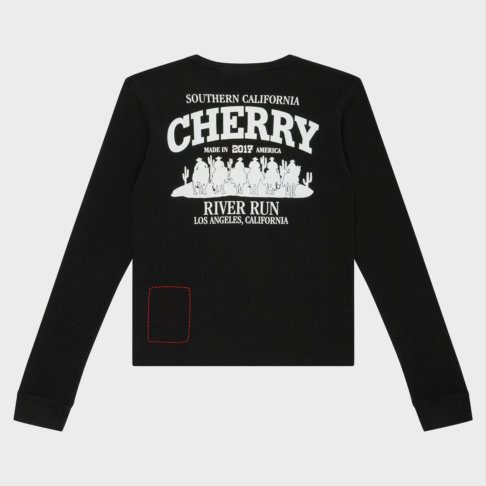 Cherry Women'S-Women'S Thermal Long Sleeve Tee (Black)