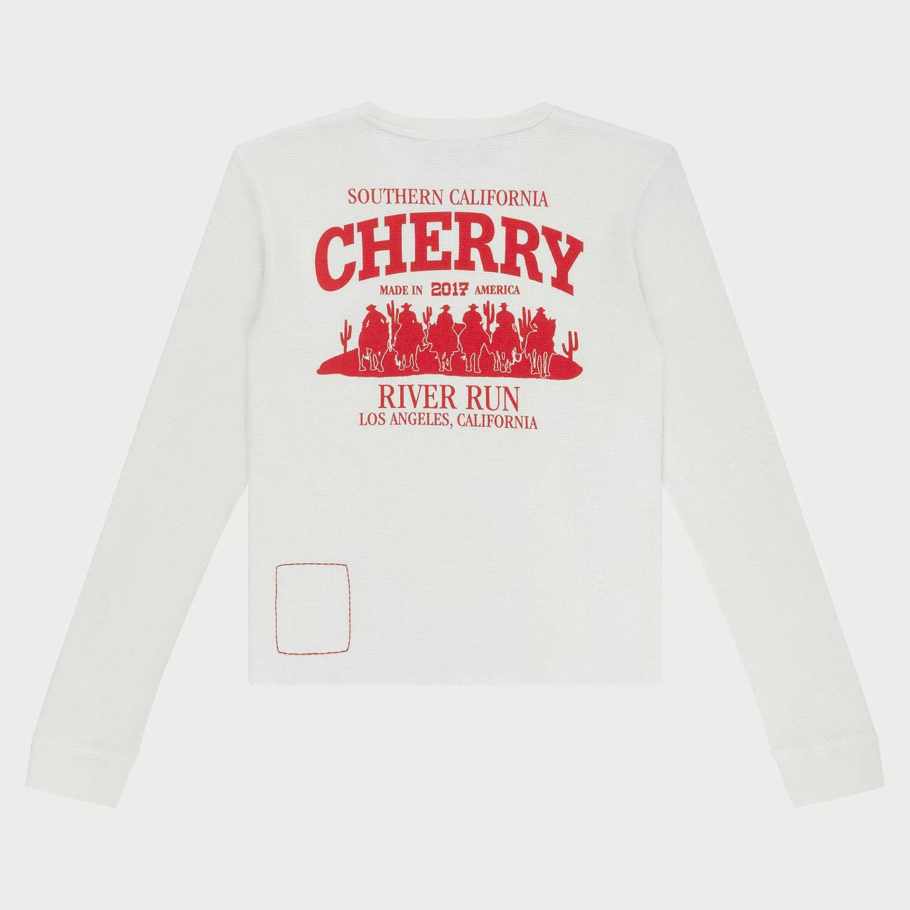Cherry Women'S-Women'S Thermal Long Sleeve Tee (White)